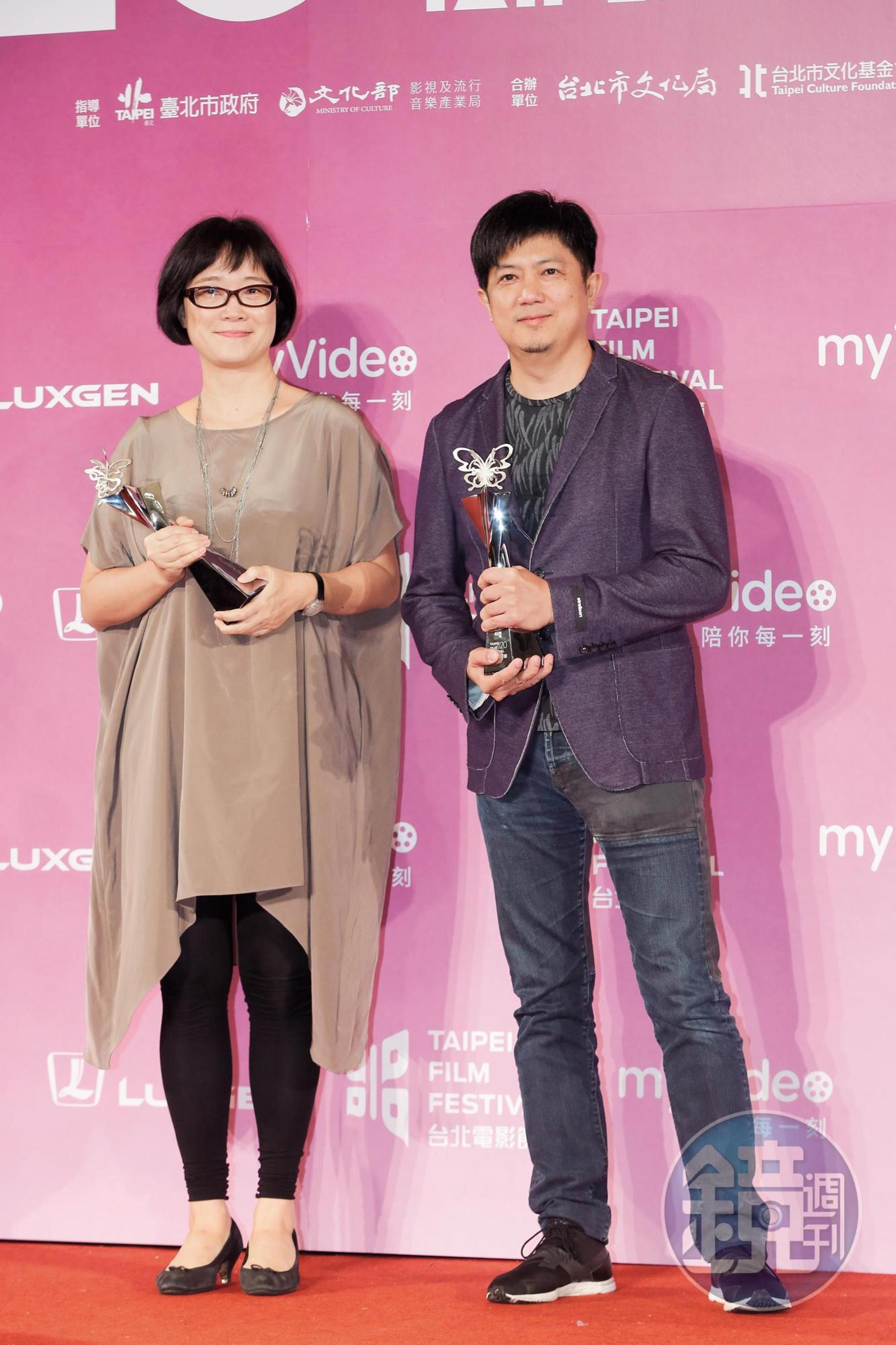 雷光夏（左）、侯志堅（右）以《范保德》獲頒本屆台北電影獎最佳配樂獎。
