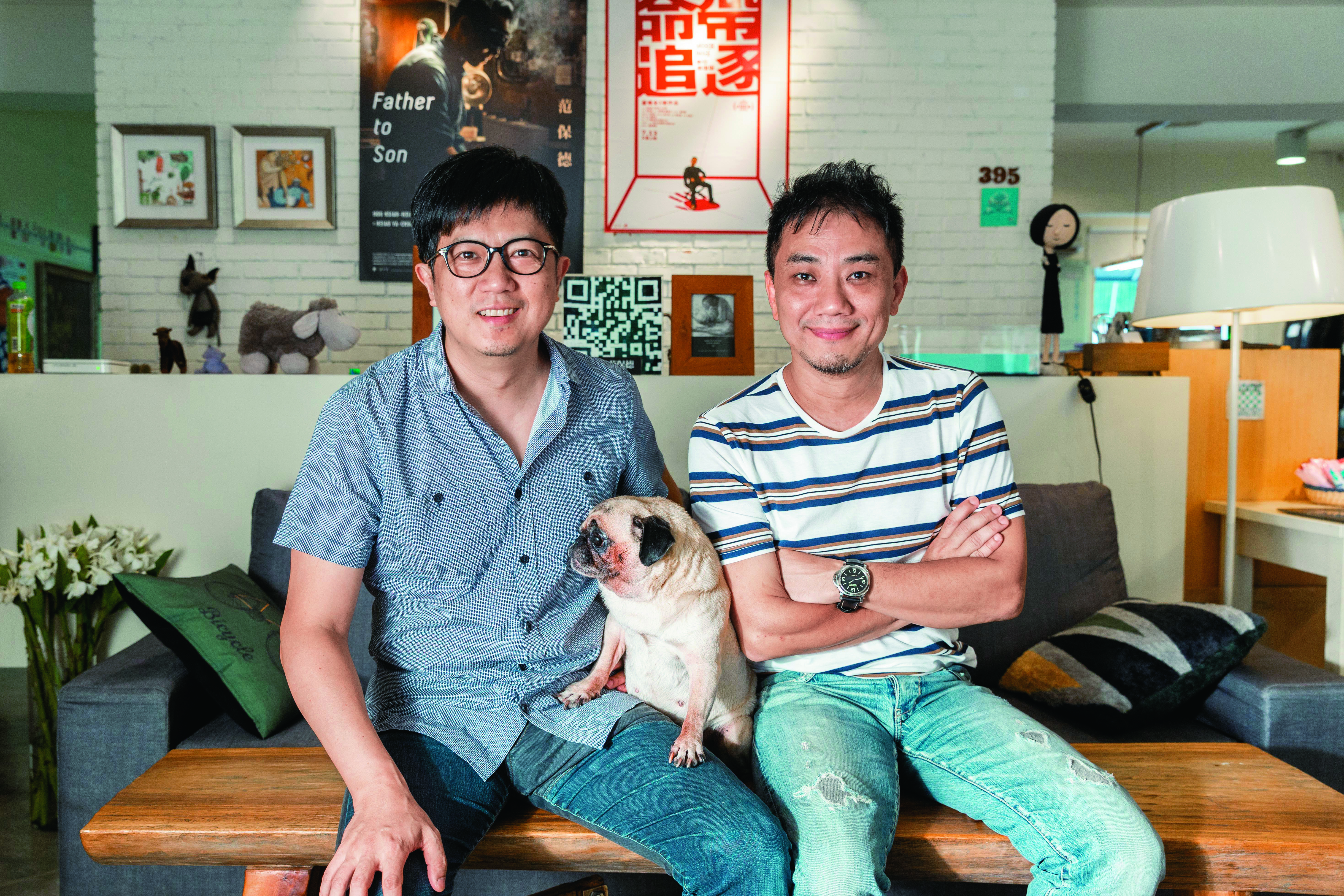 蕭雅全（右）與侯志堅（左）是高中同學，也是長期的合作拍檔。