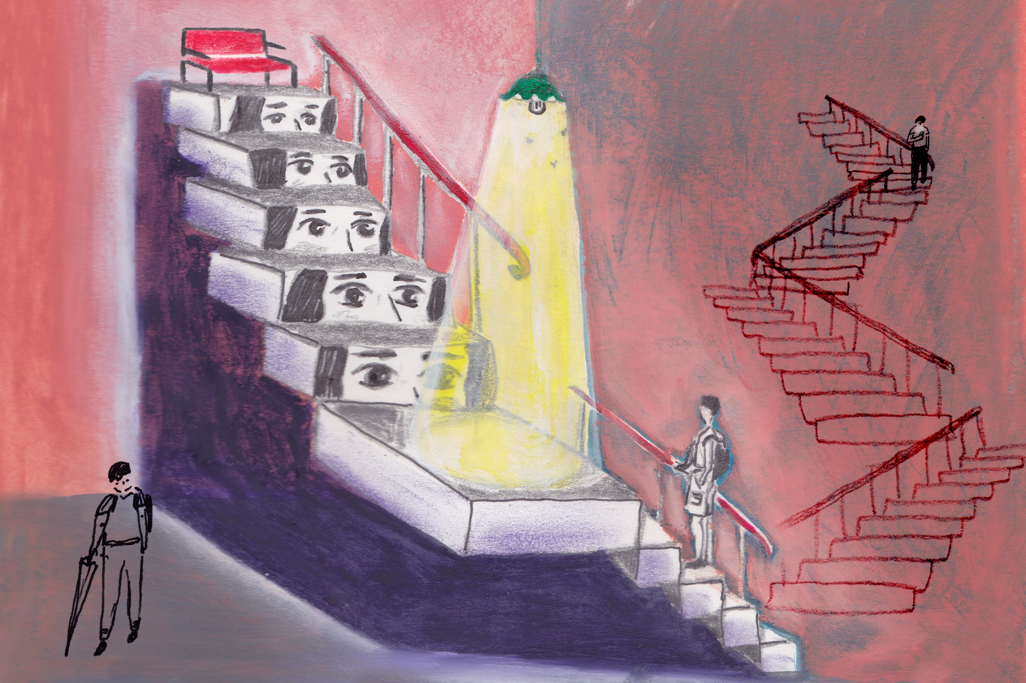 【詩】下樓梯的女人　洪春峰