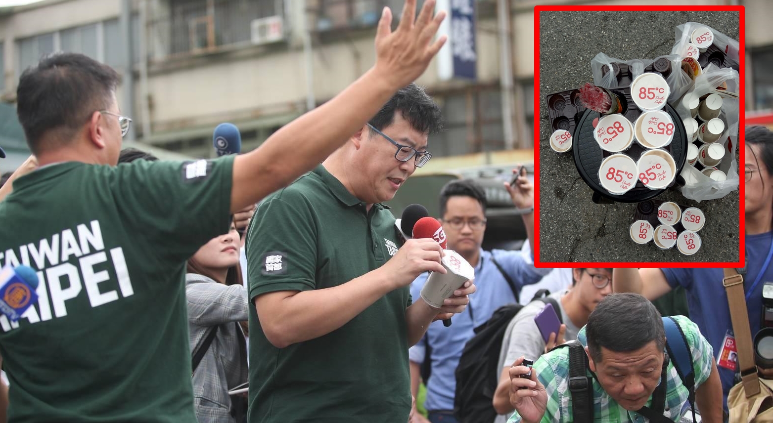 姚文智接受姚人多建議，並成功說服幕僚，將力挺85度C的內容加入講稿。（姚文智辦公室提供）