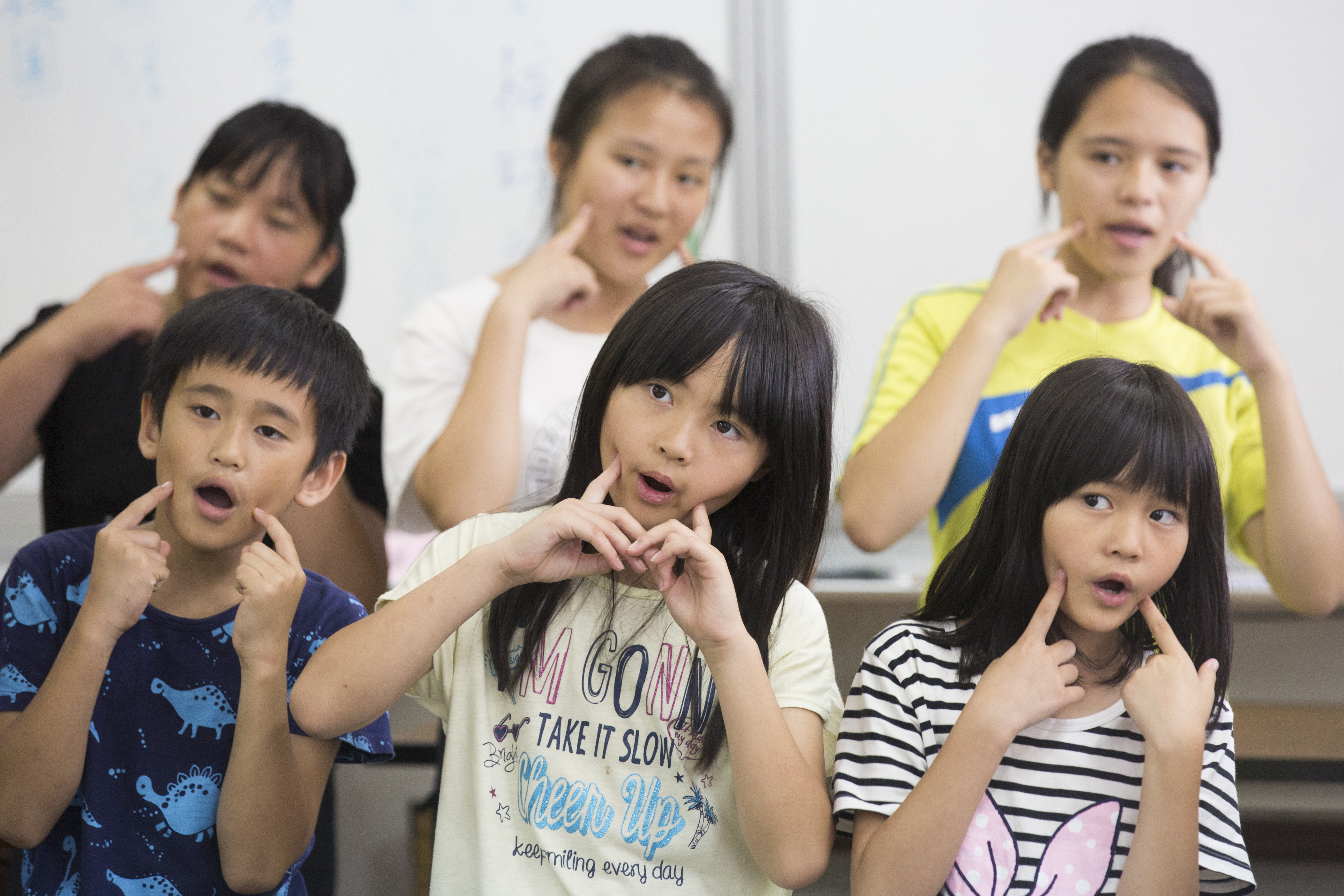平日練唱，孩子們都非常投入專注。