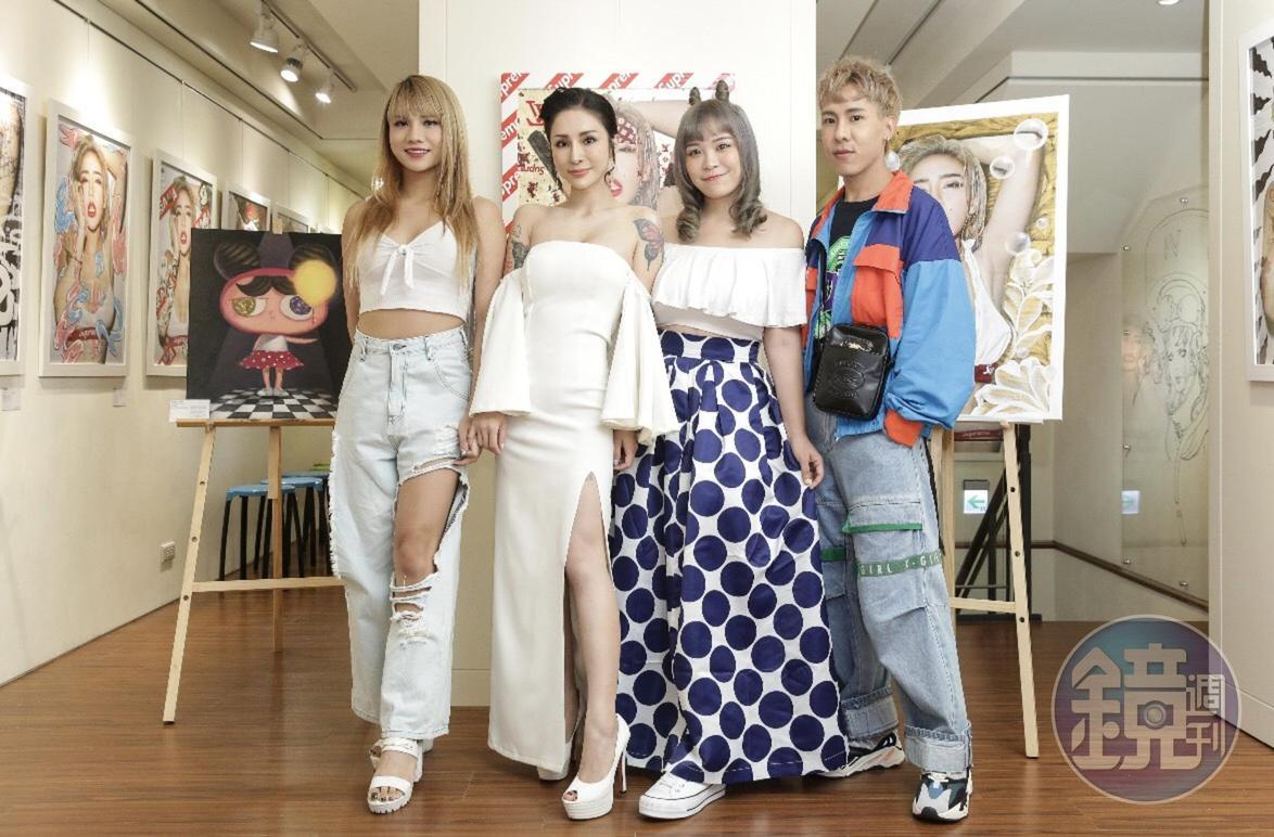 梁云菲今舉辦「任性每一天」國際潮流藝術展,林進、小A辣站台。