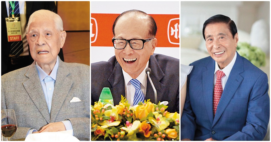 古今中外不少人都為了孫子甘願做牛做馬，包含李登輝（左圖）、香港首富李嘉誠（中圖）、富豪李兆基（右圖）都是。（左圖為資料照，中、右圖翻攝自網路）