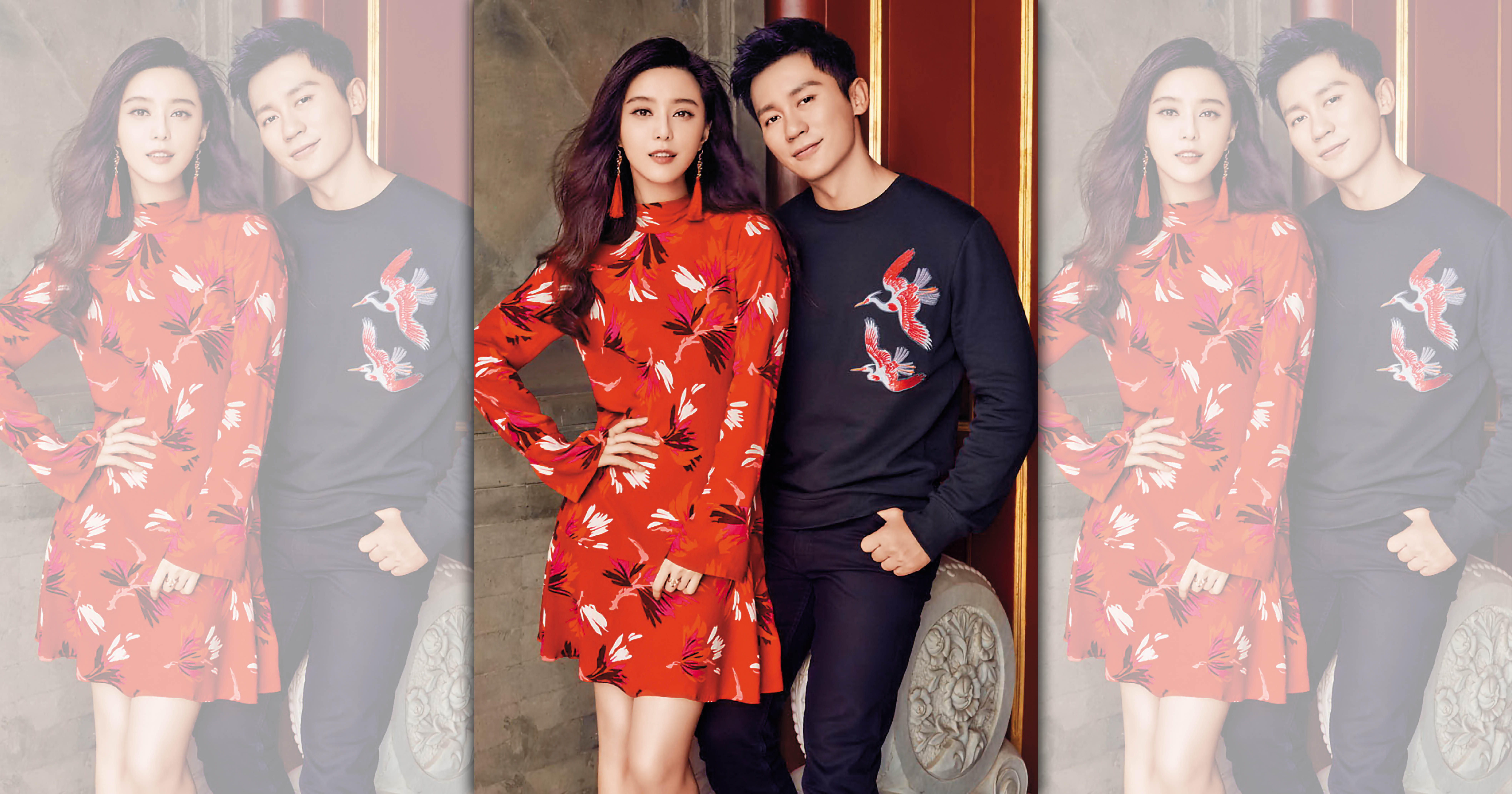 范冰冰（左）跟李晨（右）在「陰陽合約」事件爆發之後，范冰冰人間蒸發，李晨則是在美國現蹤，而且滿臉愁容。（東方IC）