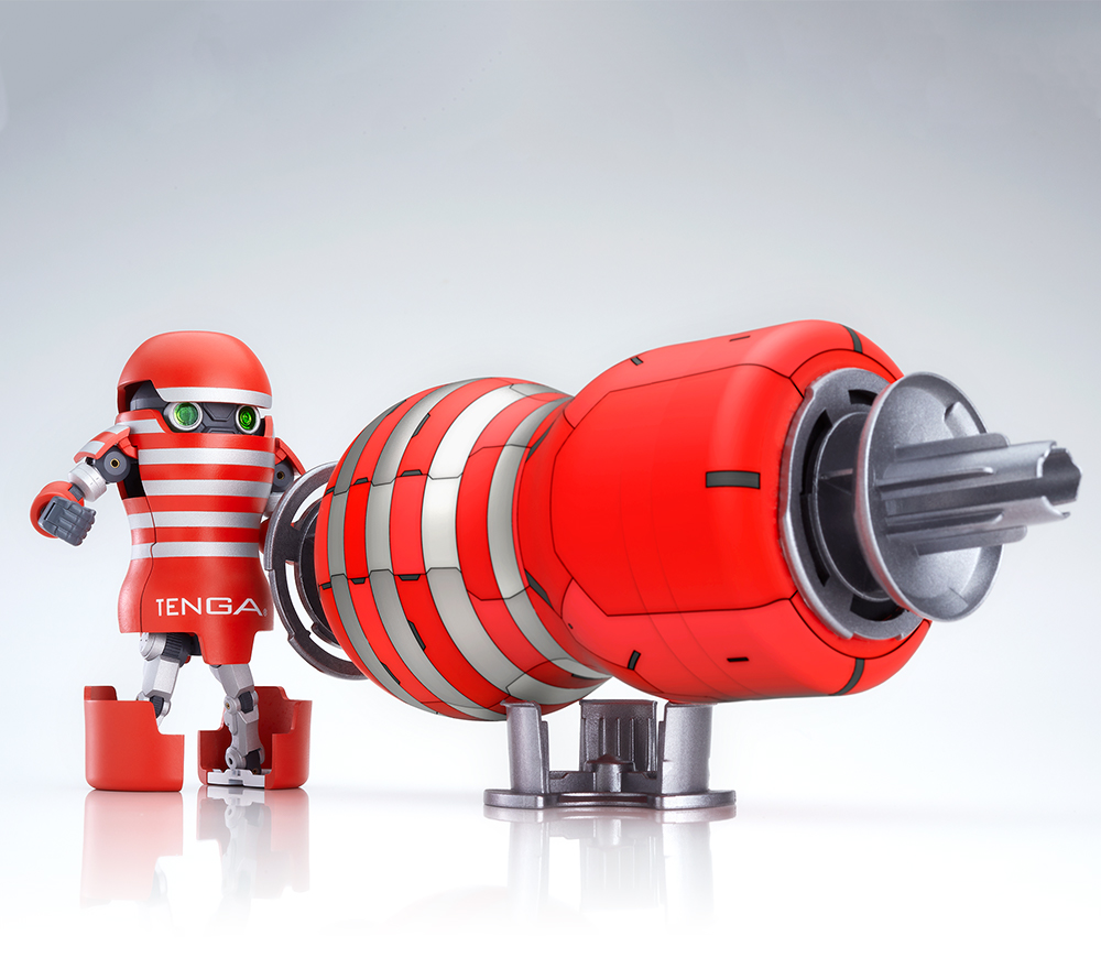TENGA☆機器人與他的超大光束槍「MEGA TENGA BEAM」，是不是很有視覺上的衝擊感呢，真的非常適合拿來當房間的擺飾呢。