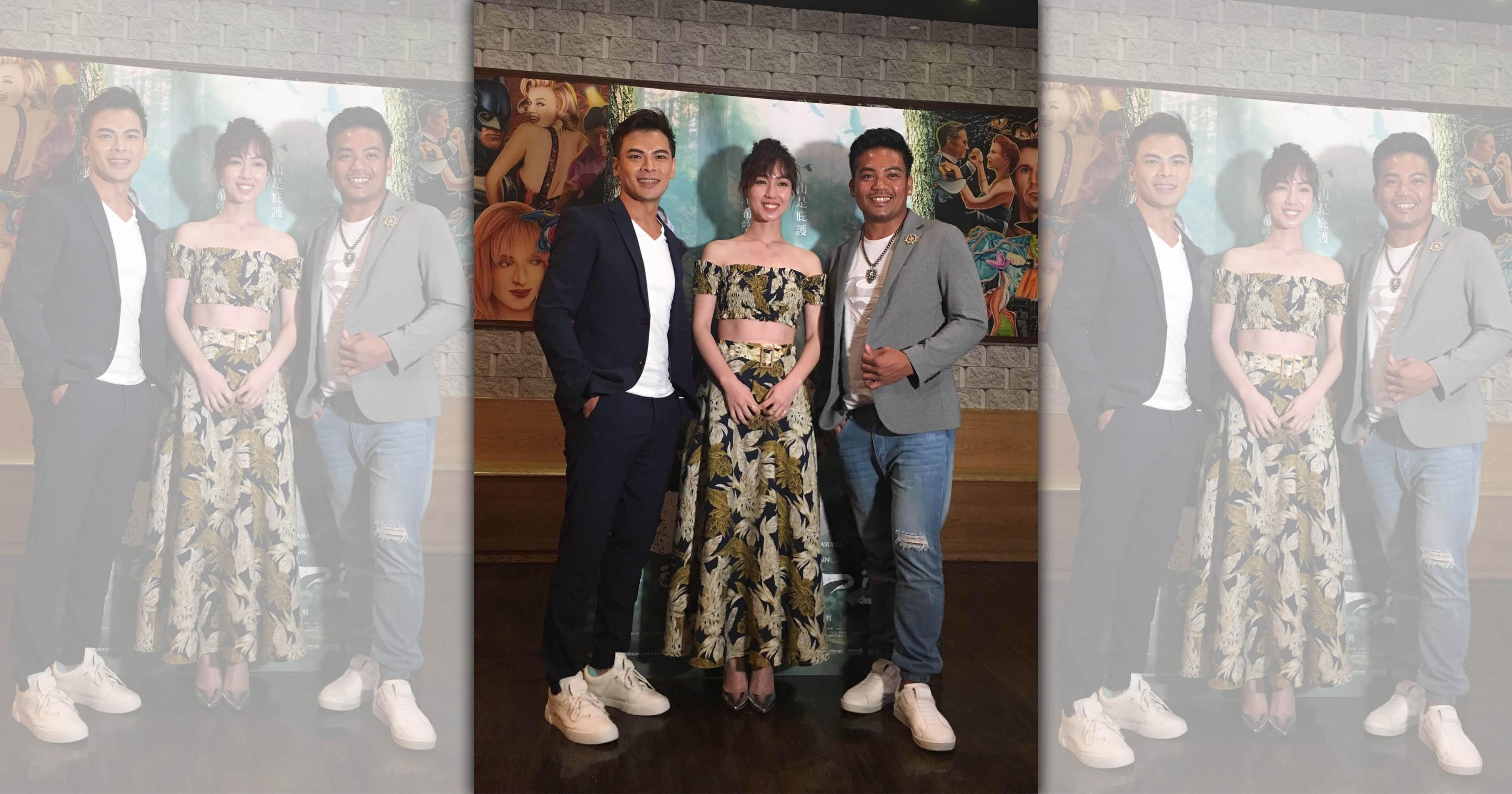 電影《山的那一邊》找來蘇達（左起）、小薰（黃瀞怡）及撒基努主演。（華映提供提供）