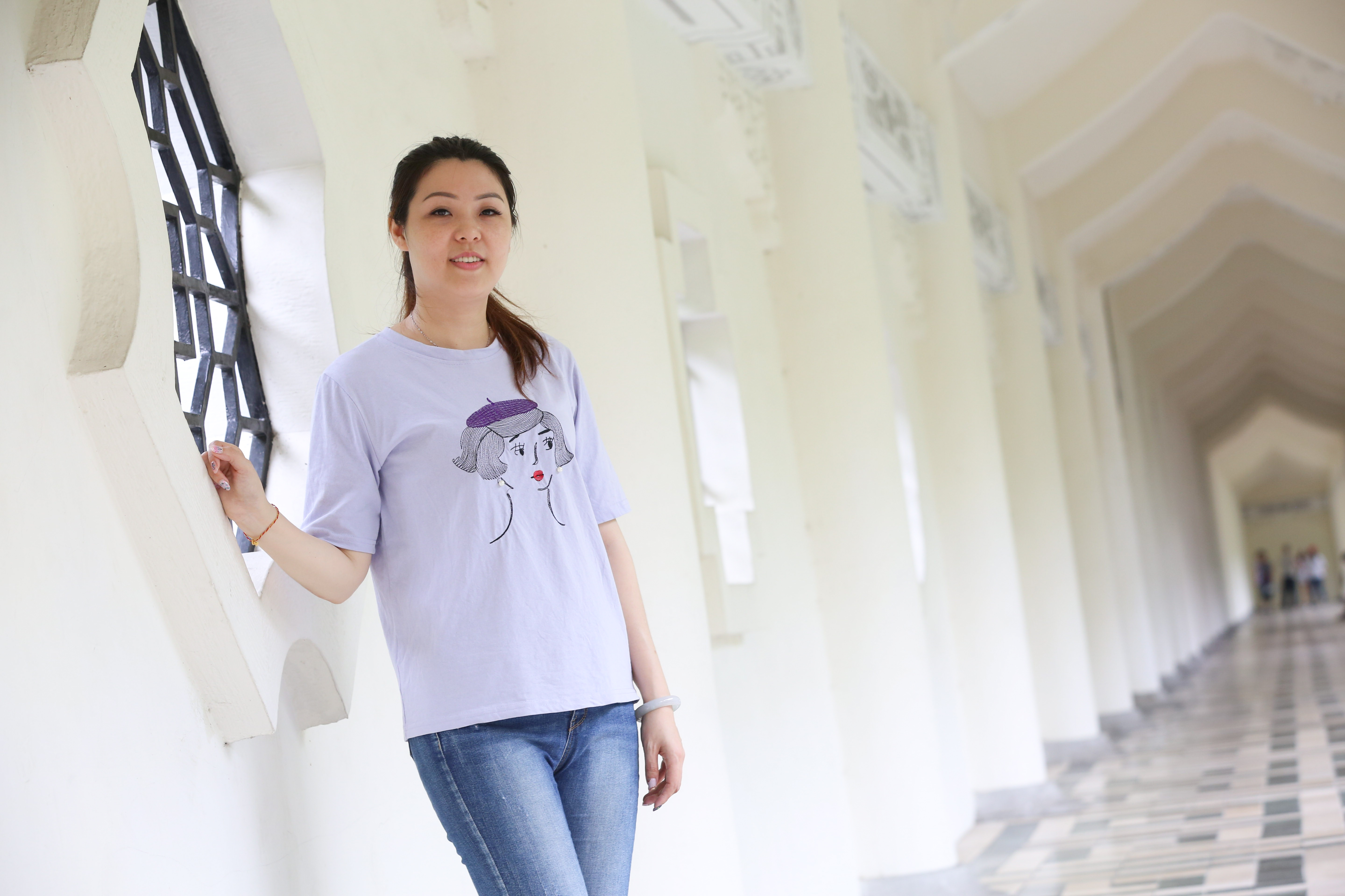 洪滿枝曾任南洋台灣姊妹會副理事長，這天來到中正紀念堂演出及座談，讓更多民眾接觸移民議題。