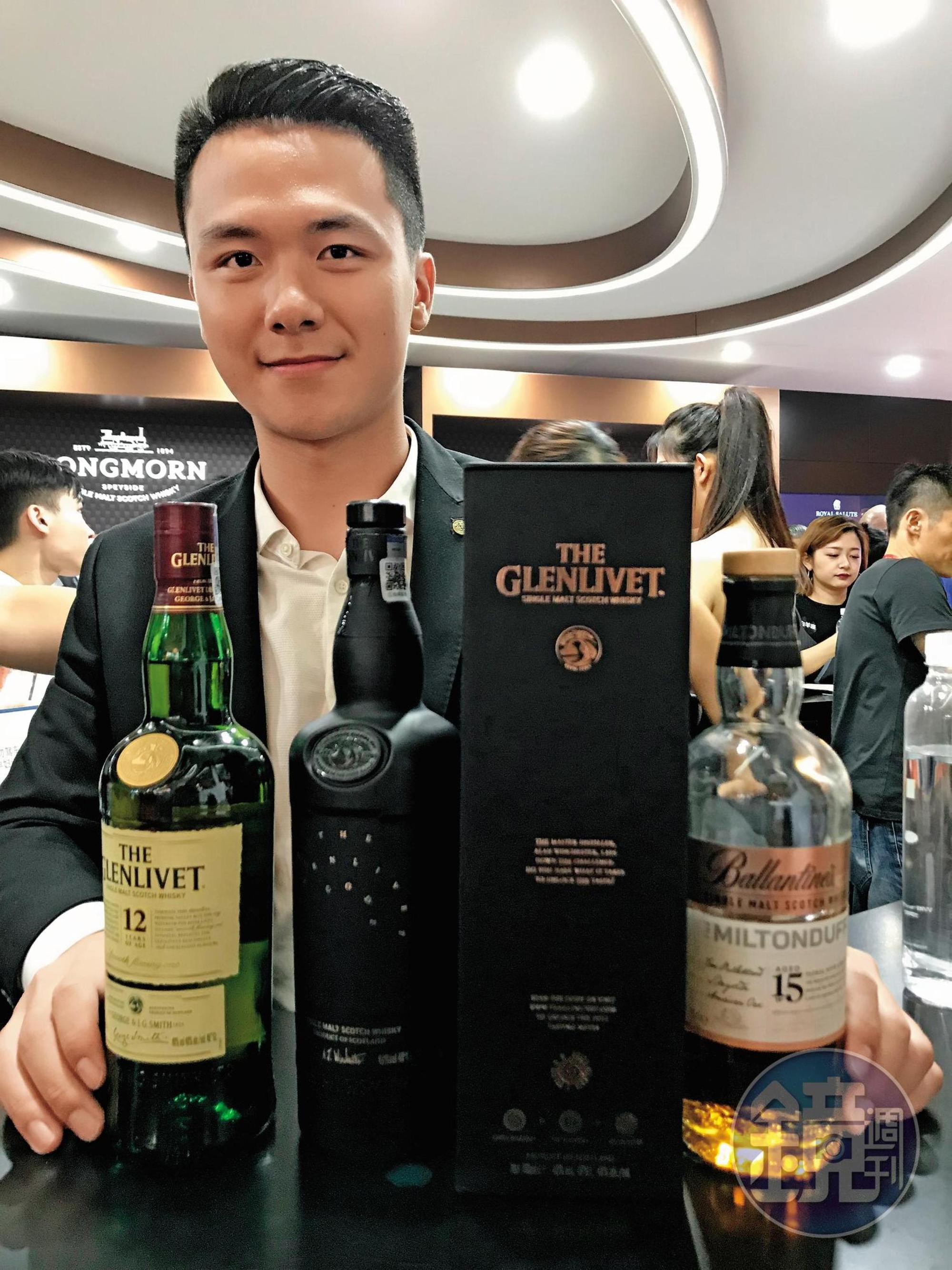 保樂力加中國區的威士忌品牌大使邱敬懿,來自台灣,威士忌知識紮實。