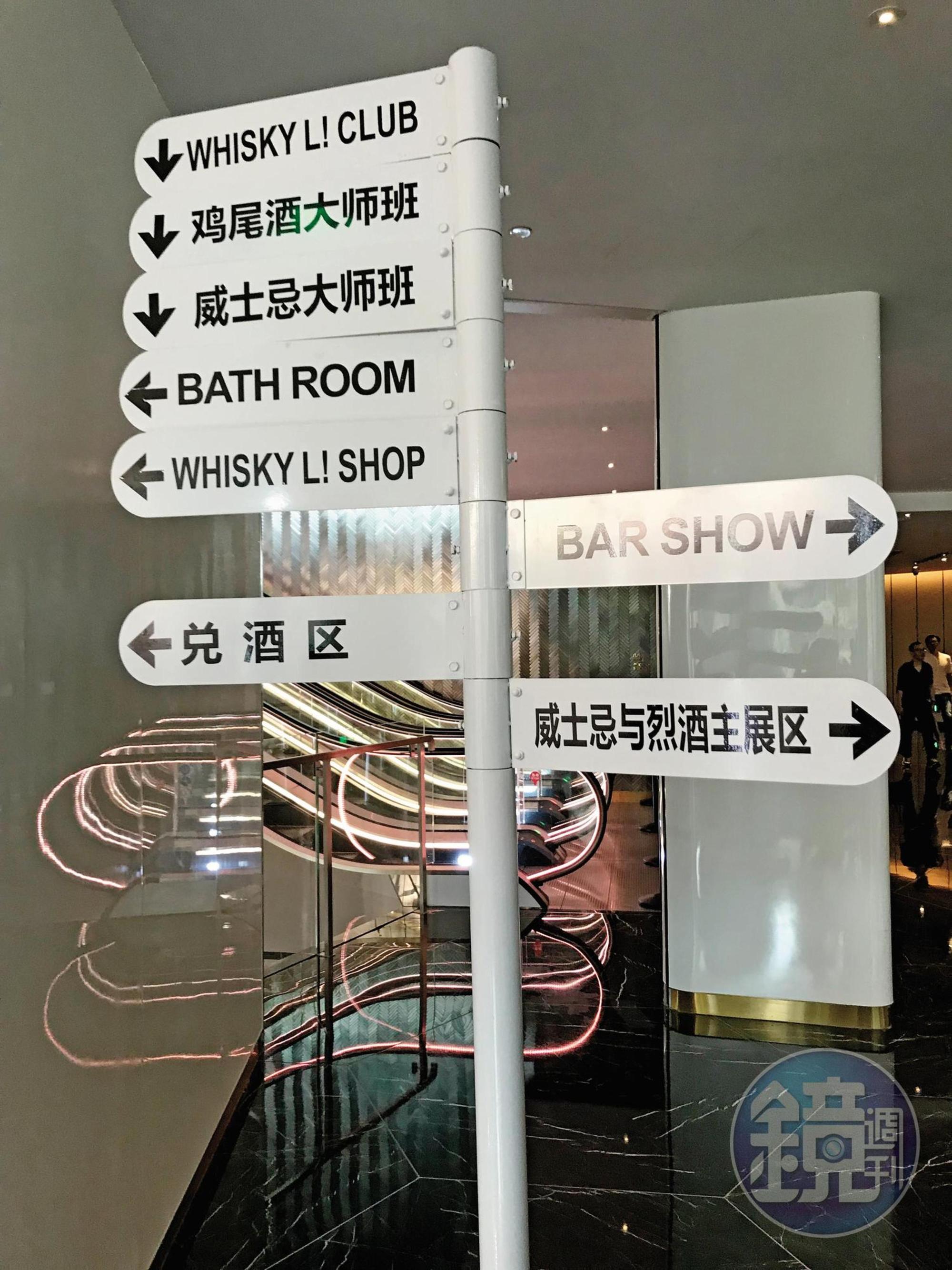 展覽現場布置了有趣的指標。