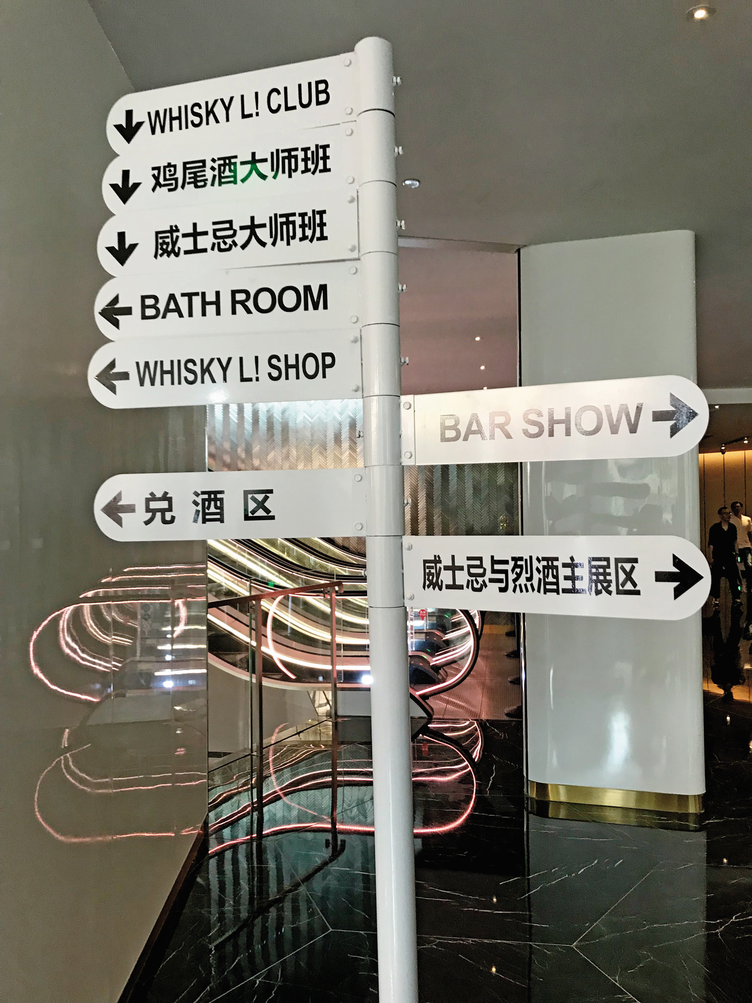 展覽現場布置了有趣的指標。