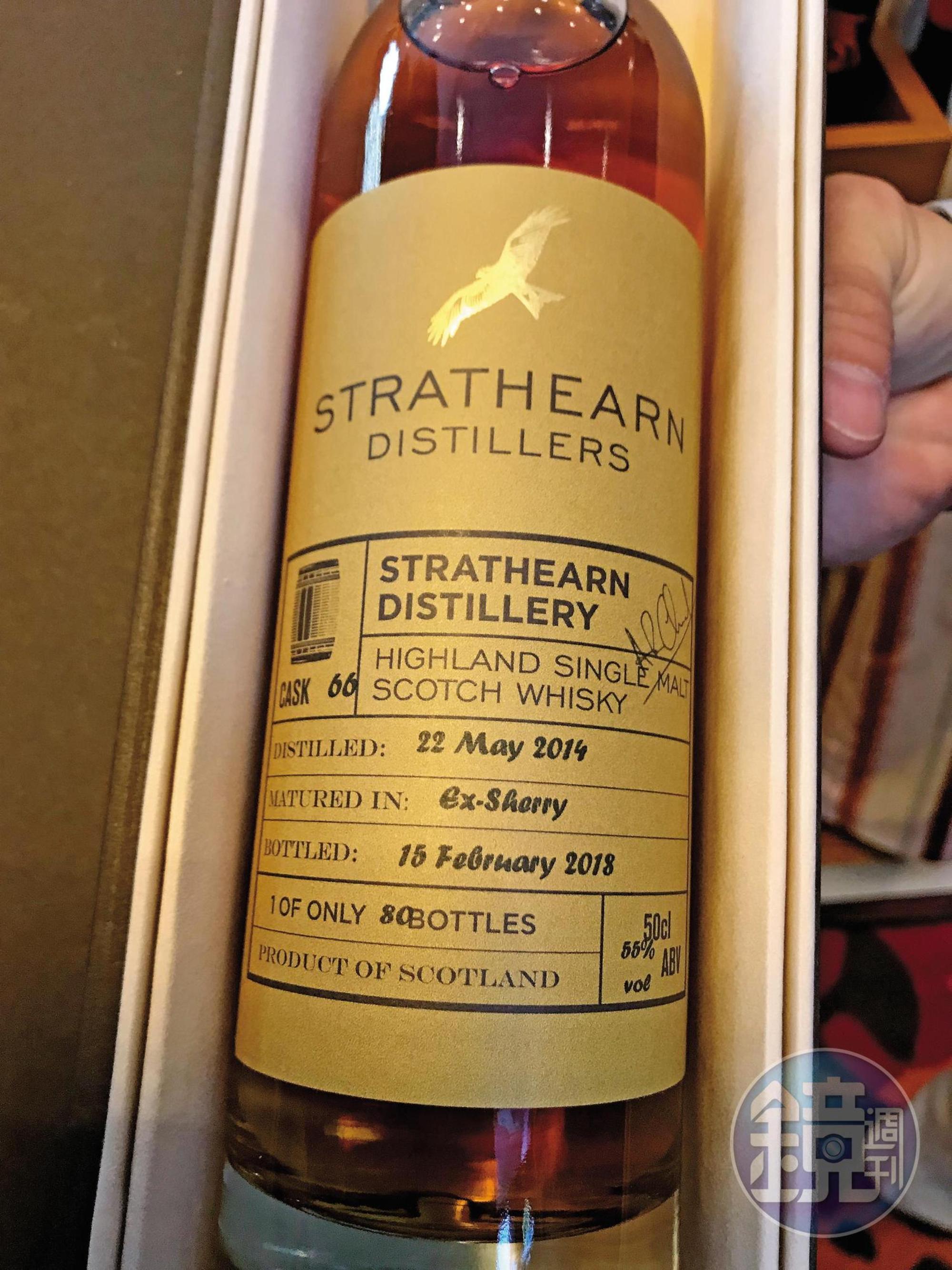 這是鈹刻轉投資的蘇格蘭單一麥芽酒廠Strathearn,產量極少,不知道有沒有機會跟台灣消費者見面?
