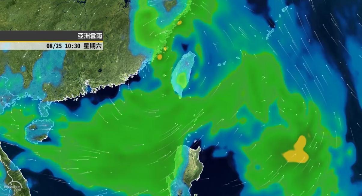 熱帶低氣壓緩慢往北移動,氣象局針對中南部7縣市發布超大豪雨特報。(翻攝自氣象達人彭啟明粉專)