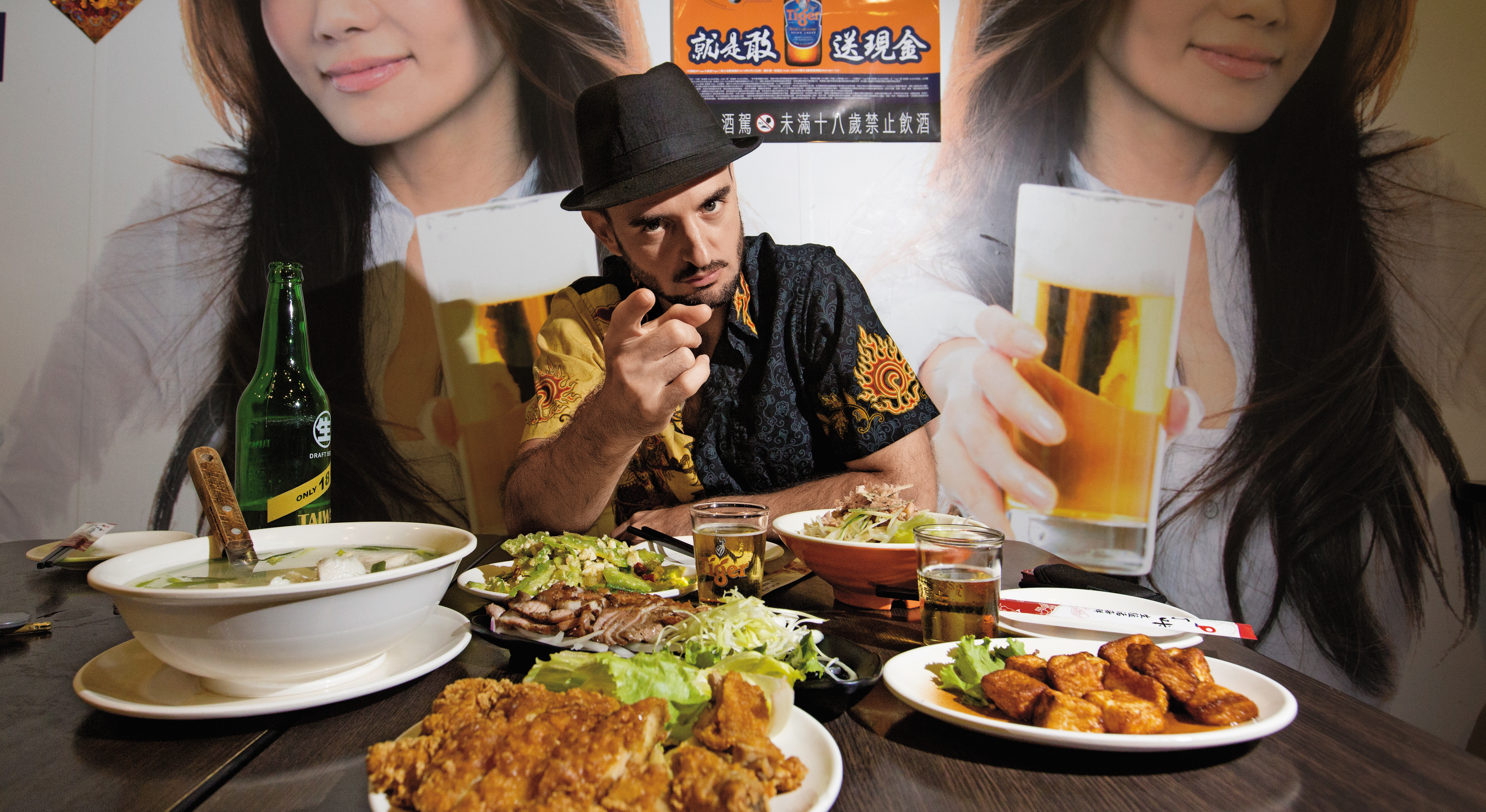 黑素斯認為熱炒店多樣菜色最能代表台灣混雜的文化特色。