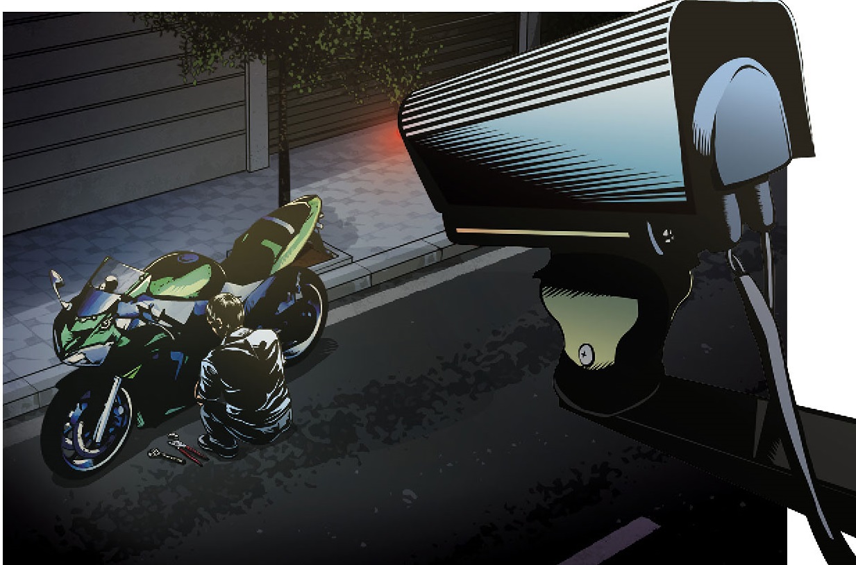 伍男摸黑至阿奇住處,剪斷阿奇重型機車的剎車線,還盜走ABS系統。