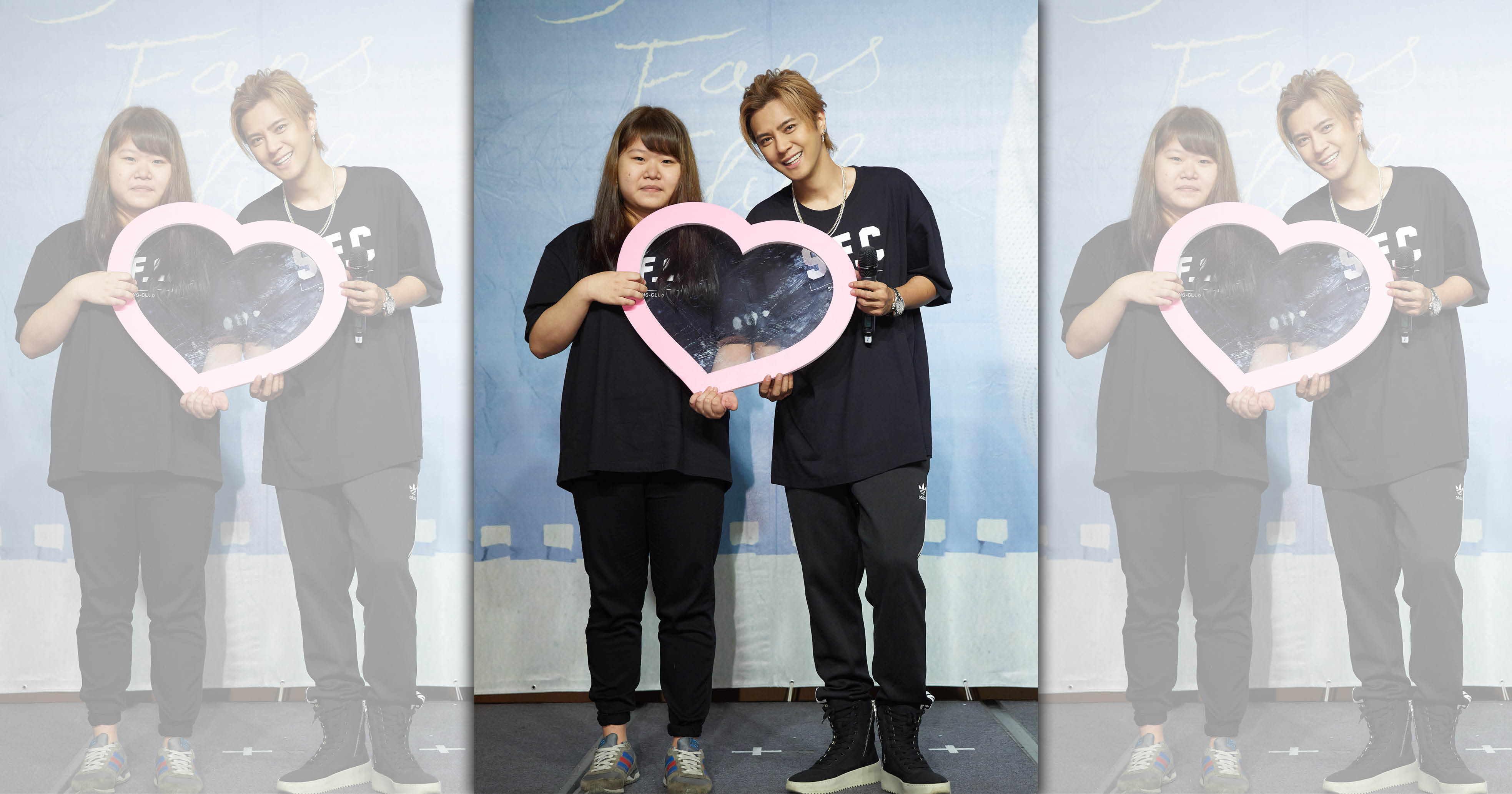 小豬跟歌迷玩安全之吻遊戲，台下歌迷尖叫。（天地信娛樂製作有限公司提供）