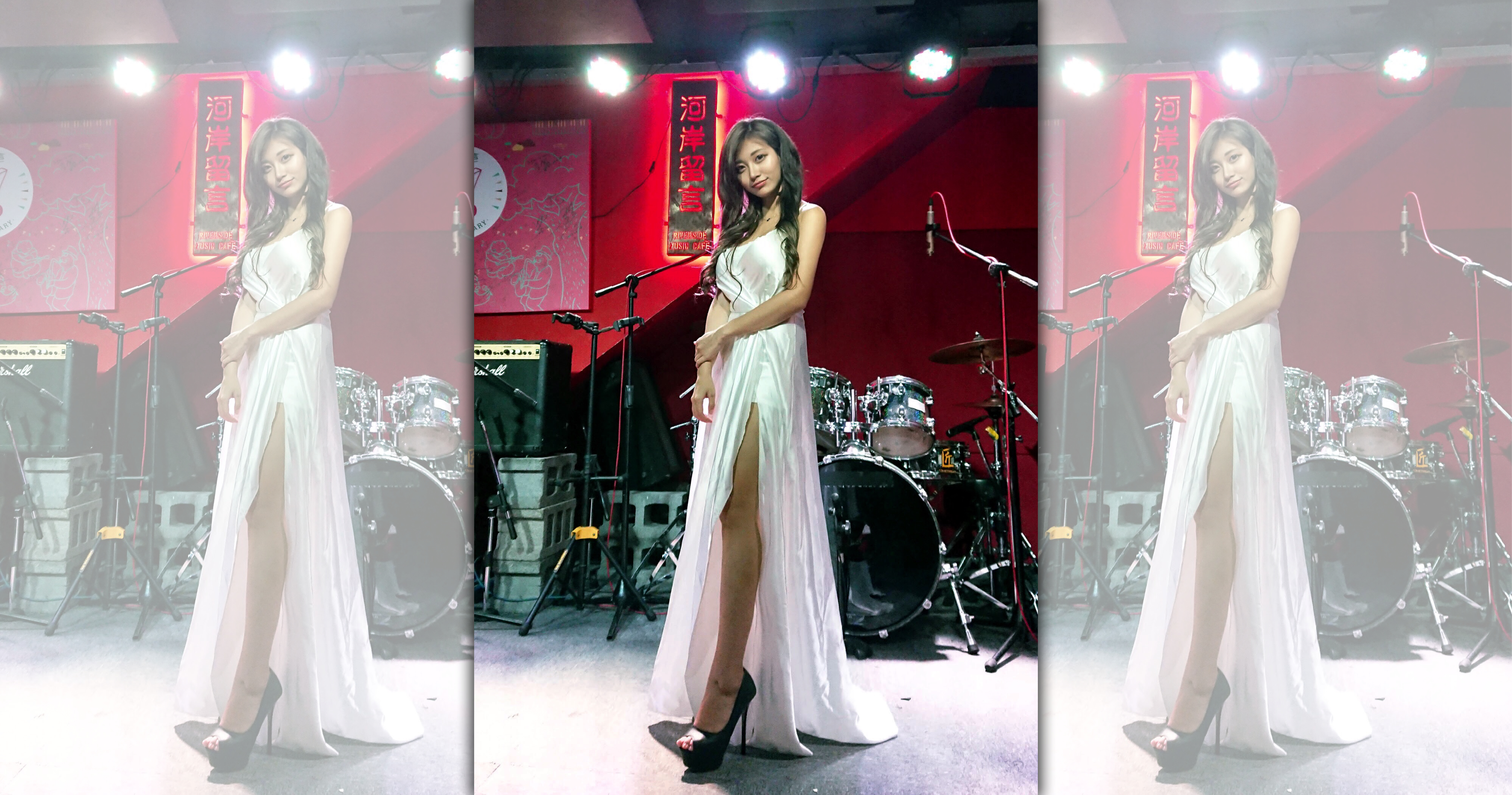 網路人氣歌手祈錦鈅走出螢幕，在河岸留言舉辦音樂會。（固力狗娛樂提供）