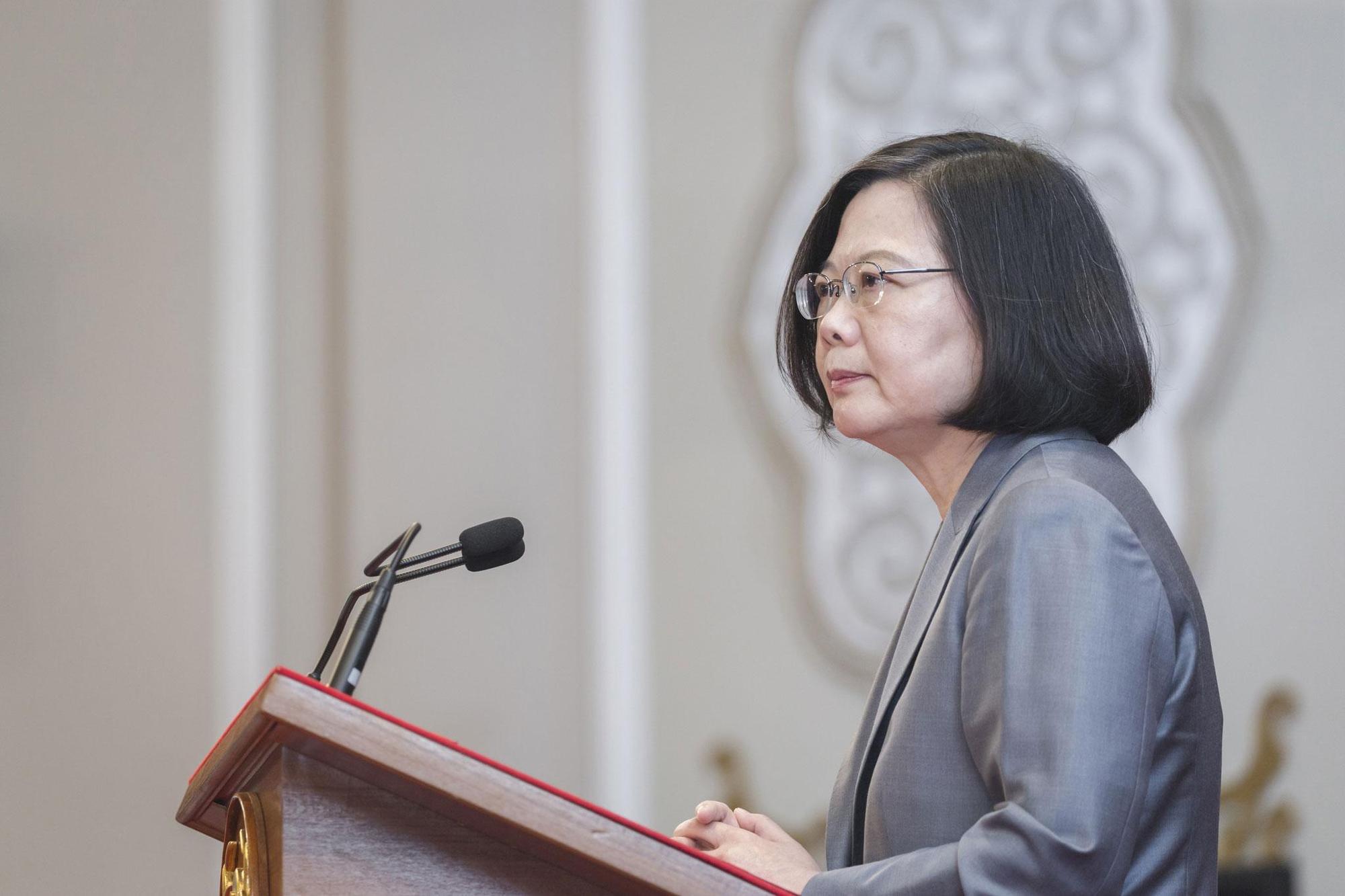 薩國斷交後，總統蔡英文說，我方掌握斷交訊息，已有一段時間。（總統府提供）