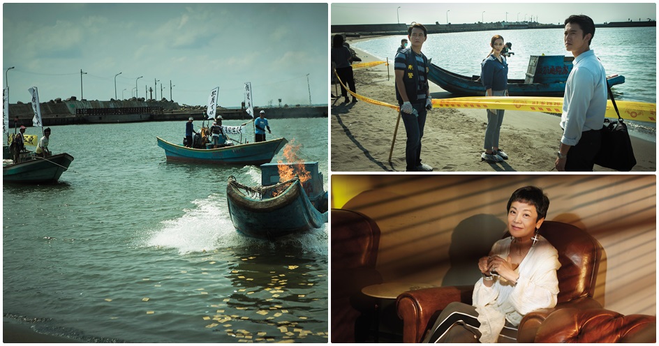 反對石化廠汙染的海上抗議場景獲得高雄當地漁會、居民等的協助。（左圖、右上圖為牽猴子提供）