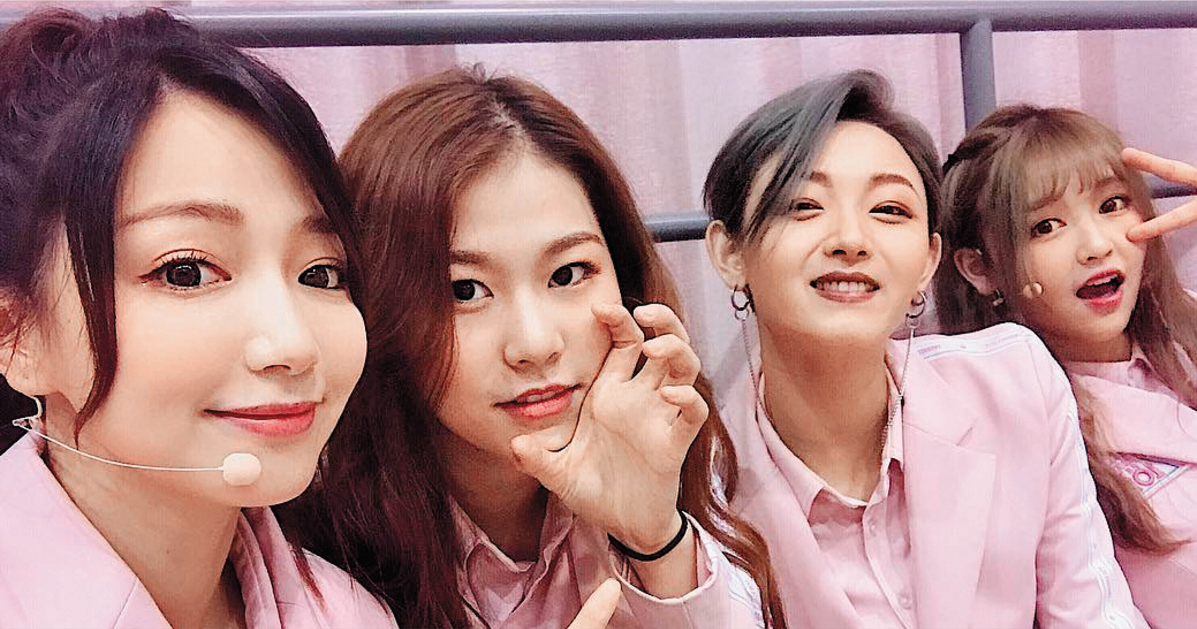 寶兒（左1）後來演藝事業蕭條不少，最近一次上《創造101》也成為笑柄，被經紀公司師姐兼導師Ella不留情狠批，最終被淘汰。（翻攝自寶兒IG）