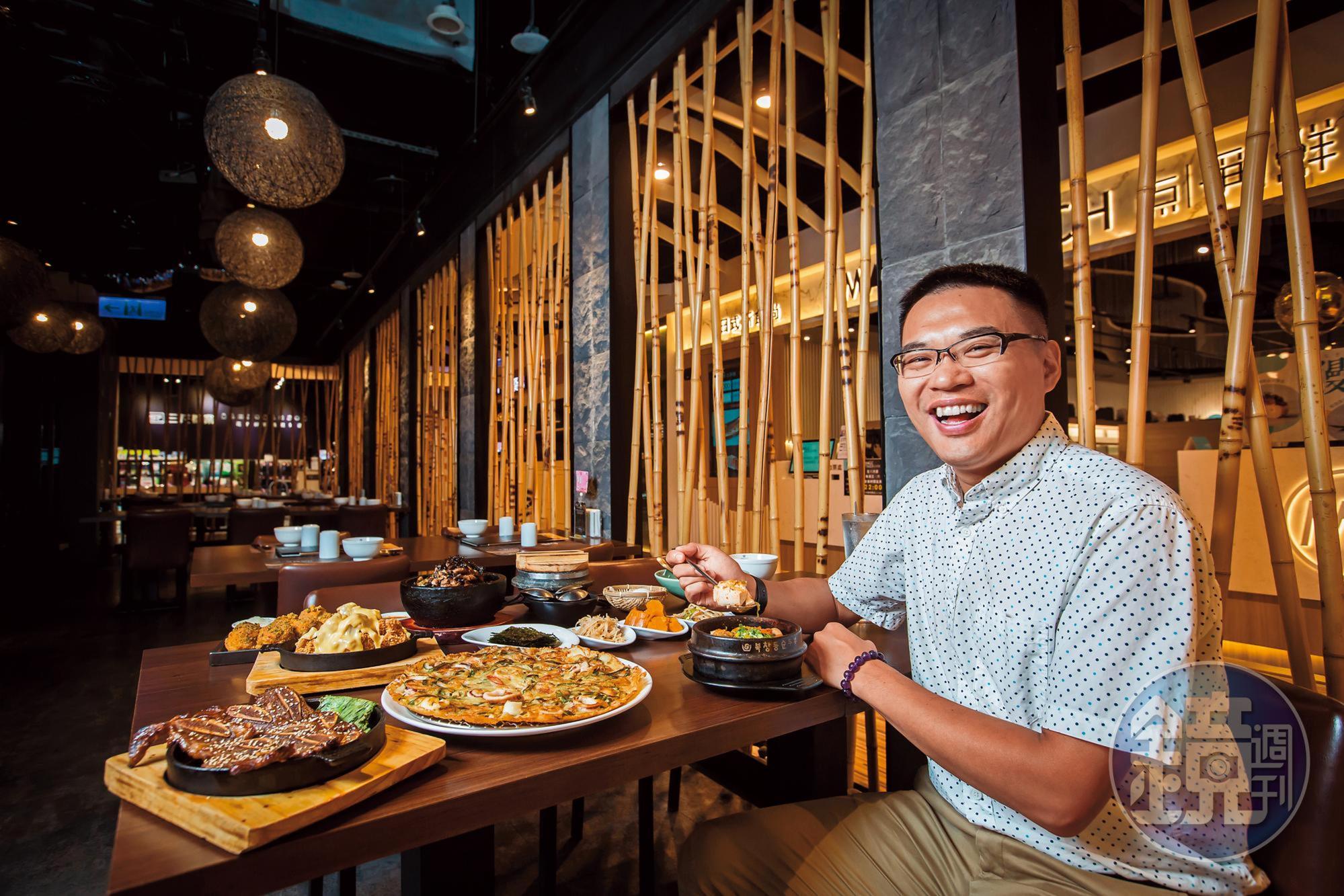 吳柏勳從小在食品餐飲業打工，培養出高度興趣，29歲創立涓豆腐，10年來集團多角化經營，發展出6個品牌，去年年收9.29億元。