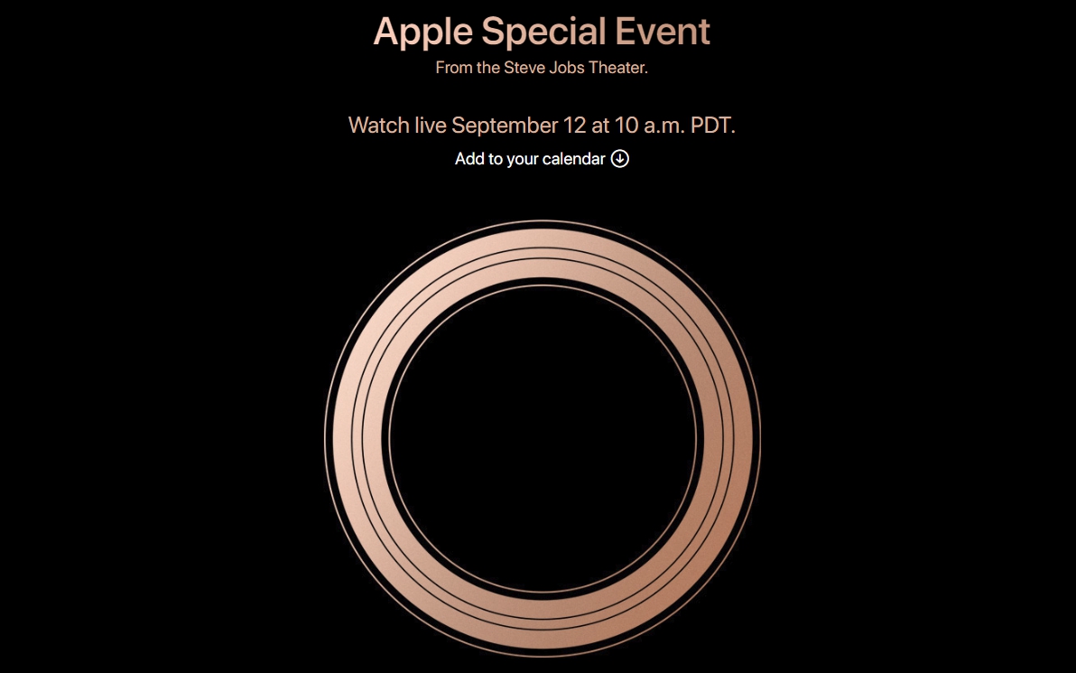 今（31）日蘋果證實將於美國時間9月12日（台灣時間9月13日凌晨1點）舉行秋季新品發表會。（翻攝自蘋果官網）
