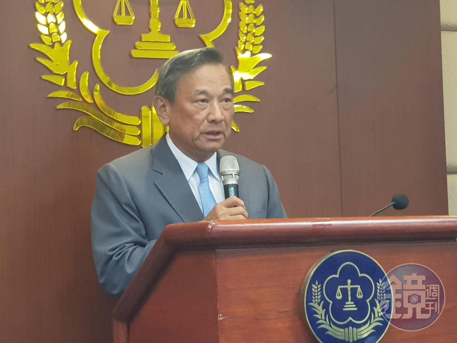 法務部次長陳明堂召開記者會,說明對李宏基執行死刑主要參酌的因素。