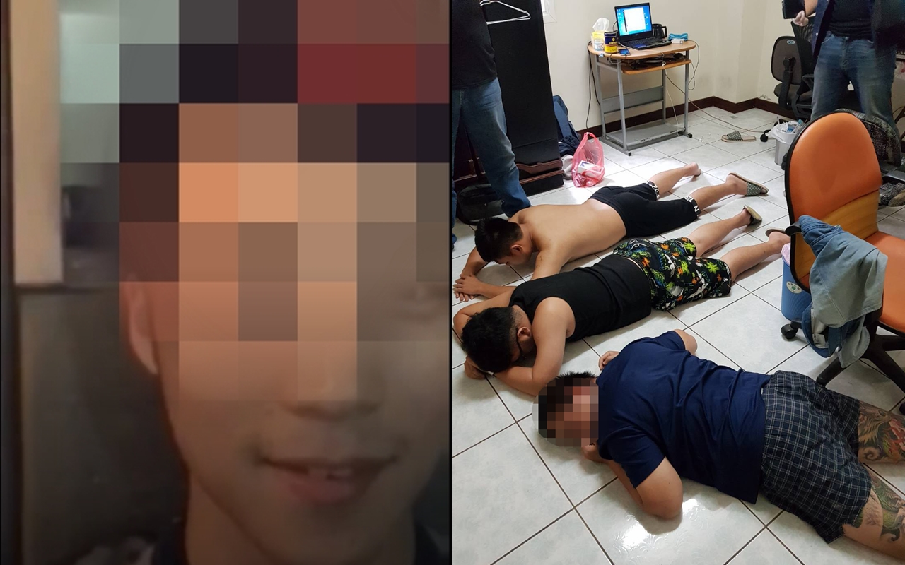 警方攻堅黃嫌等人的居所，瓦解這個以帥哥形象誘騙女性被害人的詐騙集團。（刑事局提供）