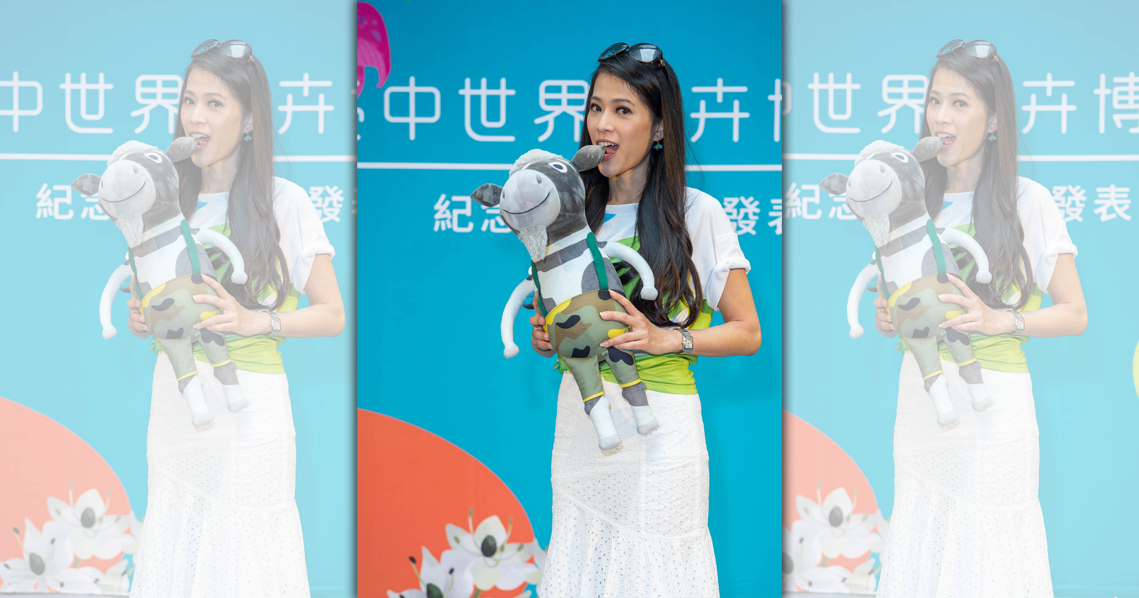 李文儀難得換上亮眼色系服裝，整個人也變得活潑起來。（三立提供）