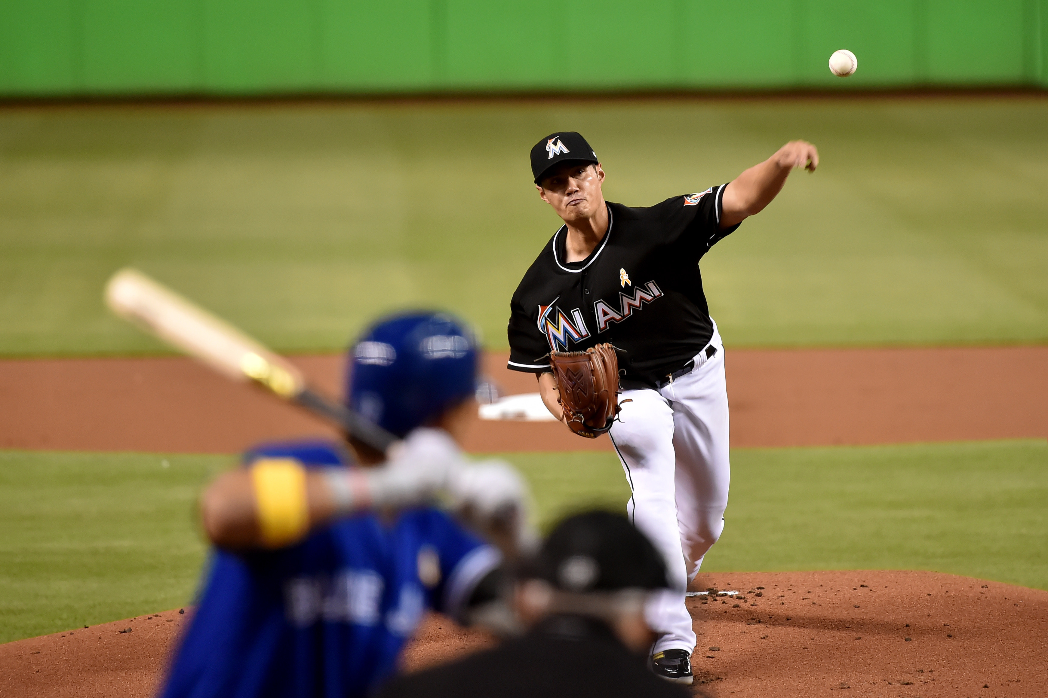 陳偉殷的投球策略主要鎖定在內角高和外角低。（東方IC）