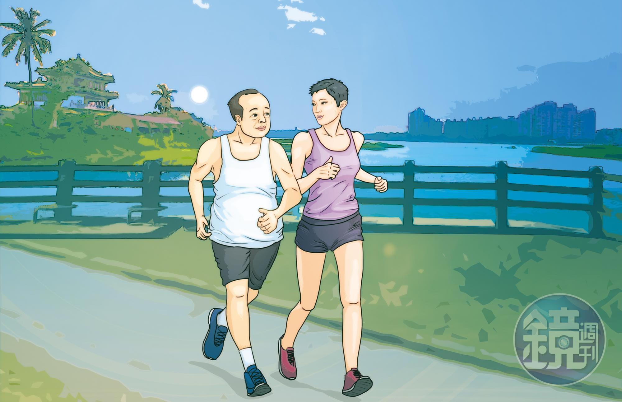 李金龍常在清晨至澄清湖慢跑,紀淑如也常與李男不期而遇。(示意圖)