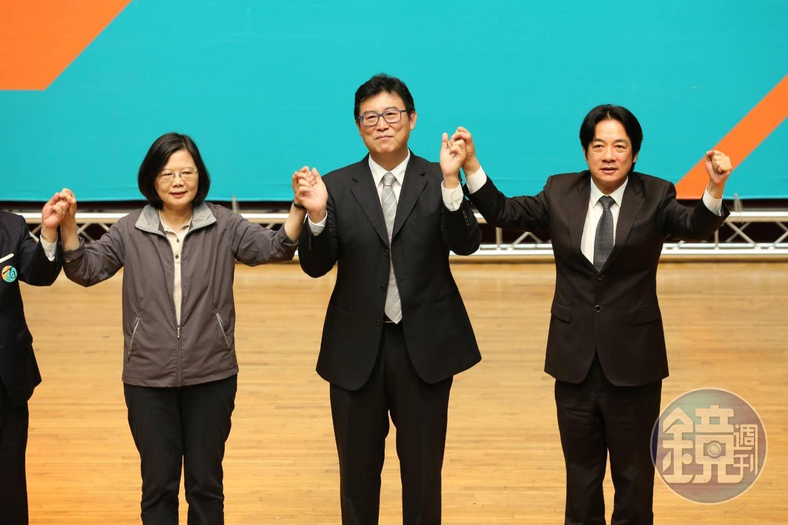 總統蔡英文、行政院長賴清德合體為姚文智站台造勢。