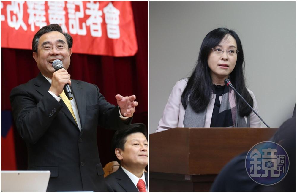 過去國民黨立委關沃暖及吳成典(左)、民進黨籍立委陳瑩(右)及王雪峰等人都曾被控詐領助理費遭調查。