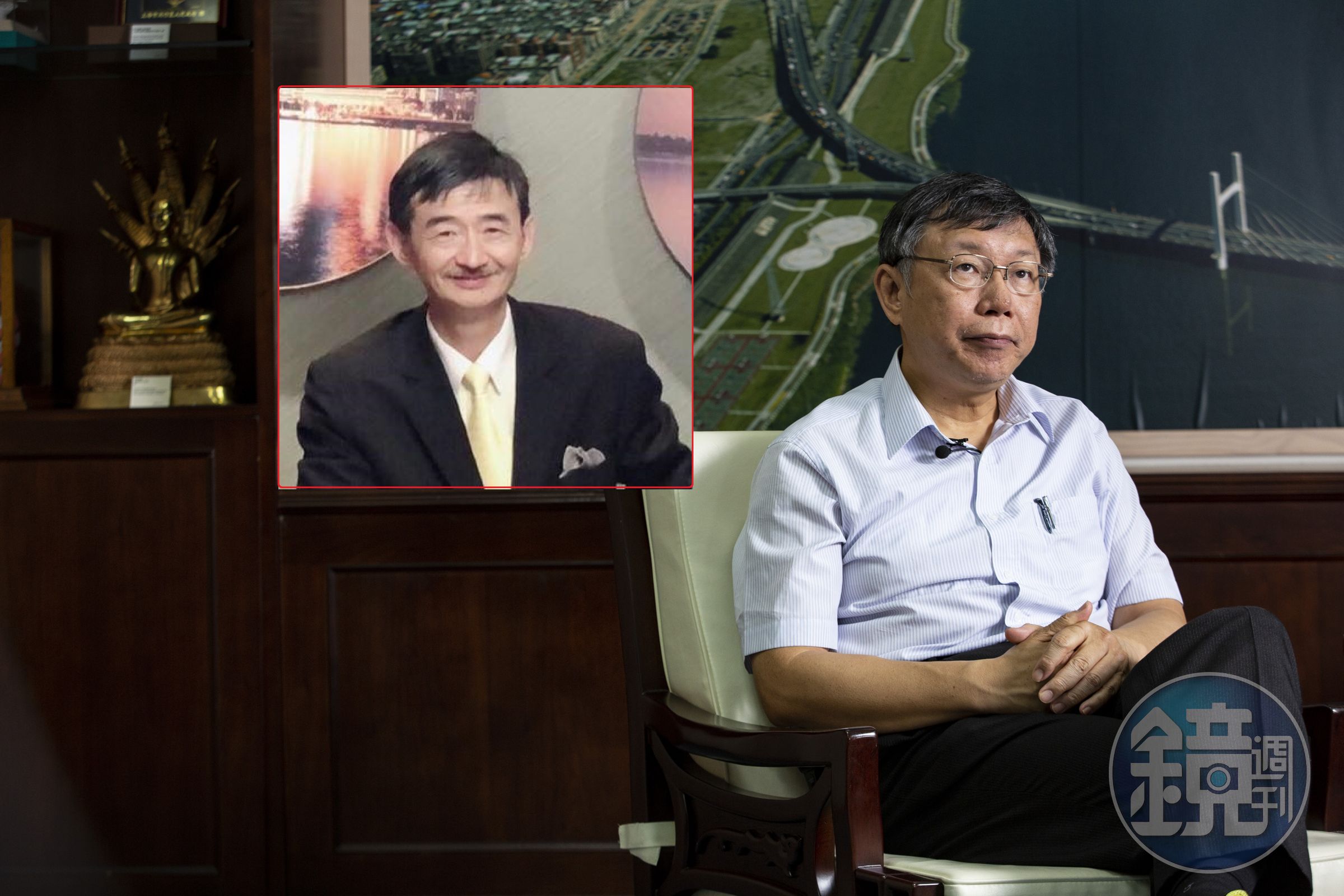 蝴蝶蘭文創公司負責人吳祥輝對柯文哲提出誹謗罪告訴，並求償1000萬元。（小圖翻攝自吳祥輝臉書）