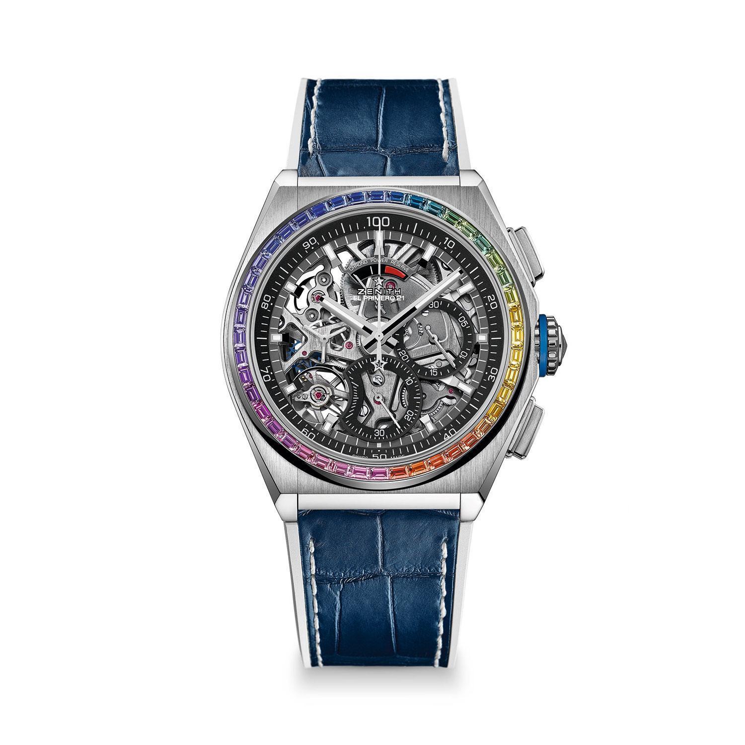 ZENITH Defy Rainbow，品牌首款彩虹圈腕錶，大中華區限定款，限量50只，定價NT$780,000。