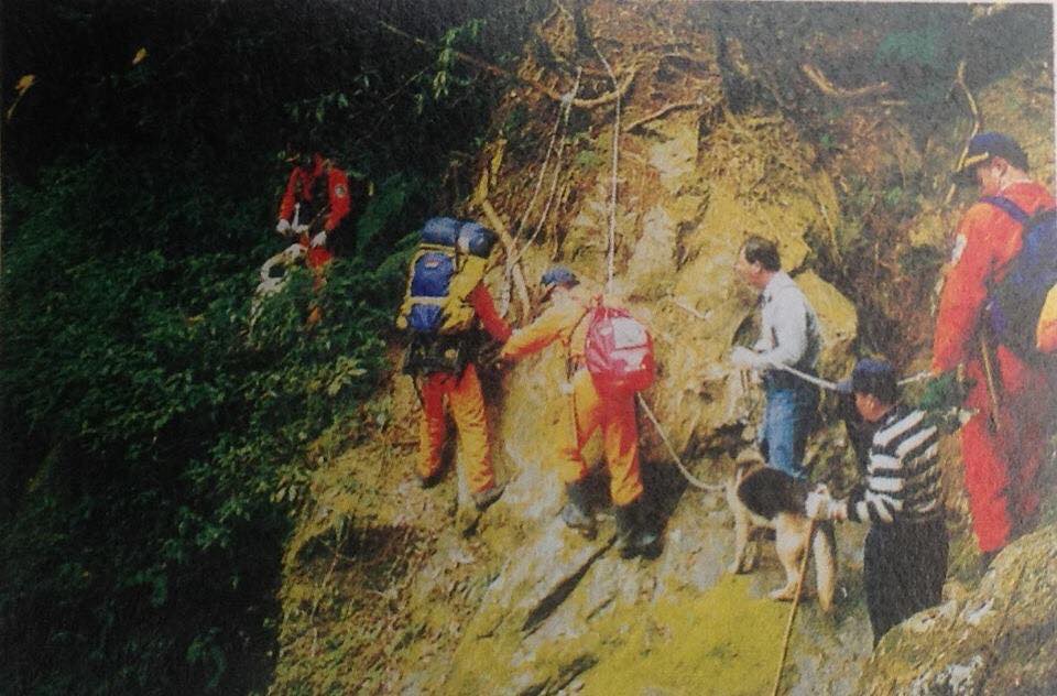 費爾的兒子魯本據信在阿里山深山失蹤,搜救不易。(蔡慶榮提供)