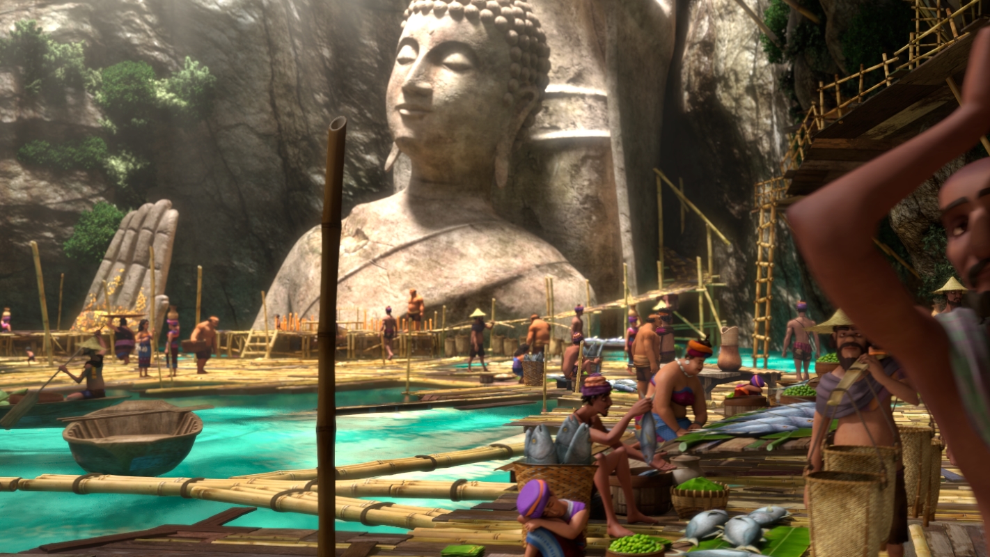 泰國南方被稱為「詹姆士龐德島」的攀牙灣也成了片中景點之一。（双喜提供）