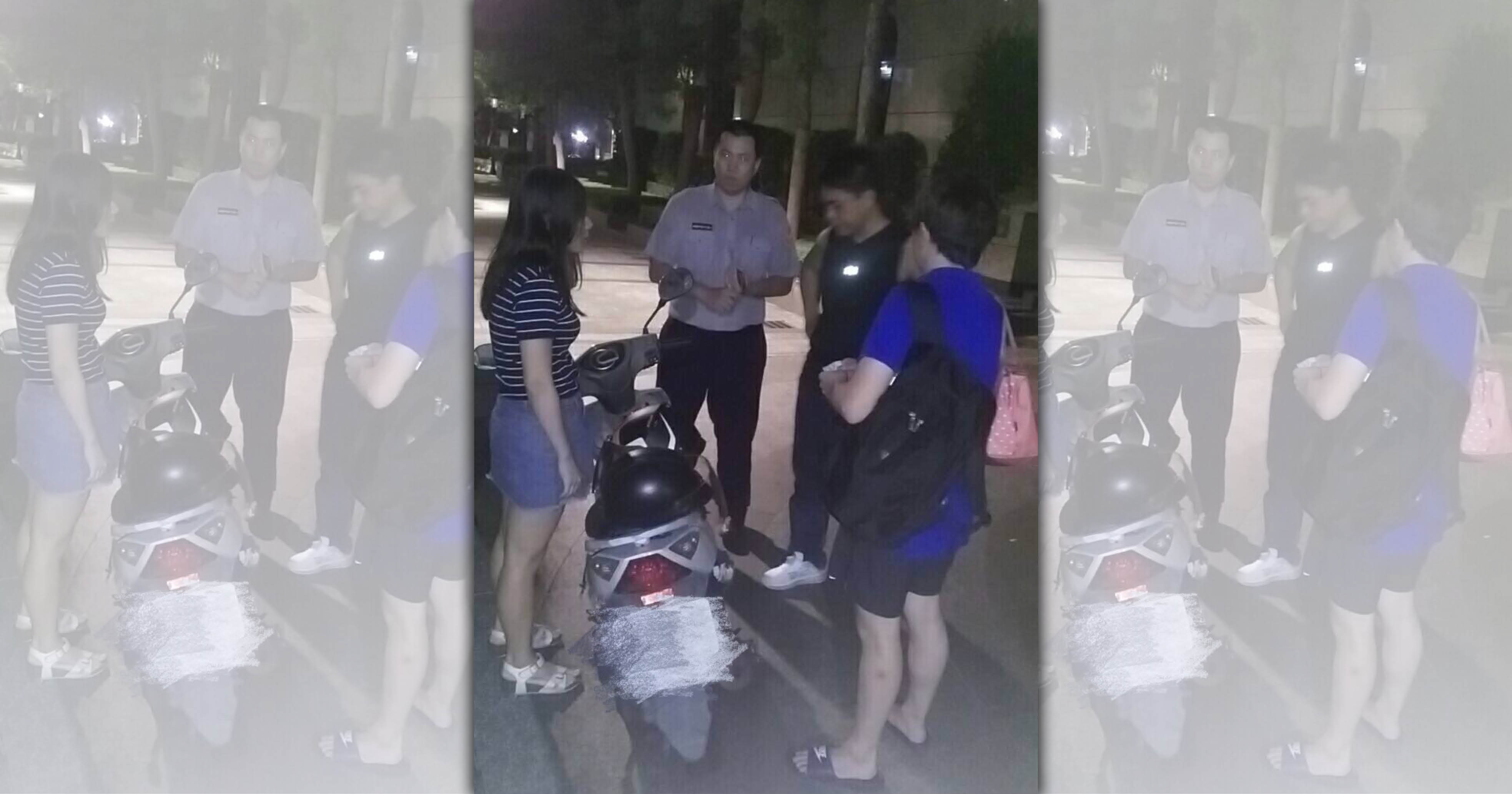 心生貪念的研究生情侶，在店家堅持提告下被函送法辦。（警方提供）