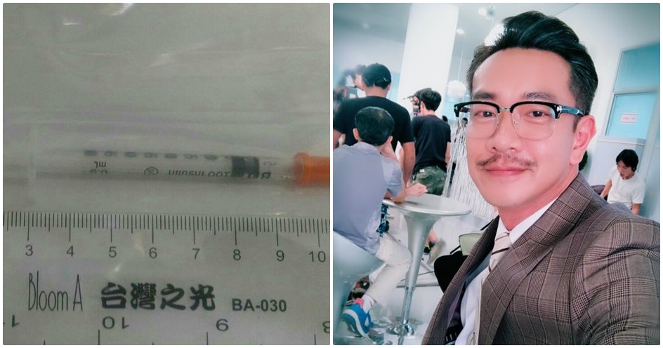 本土八點檔連續劇演員江俊翰二次吸毒遭逮。左圖為警方發現駕駛座旁的安非他命注射器。（翻攝畫面）