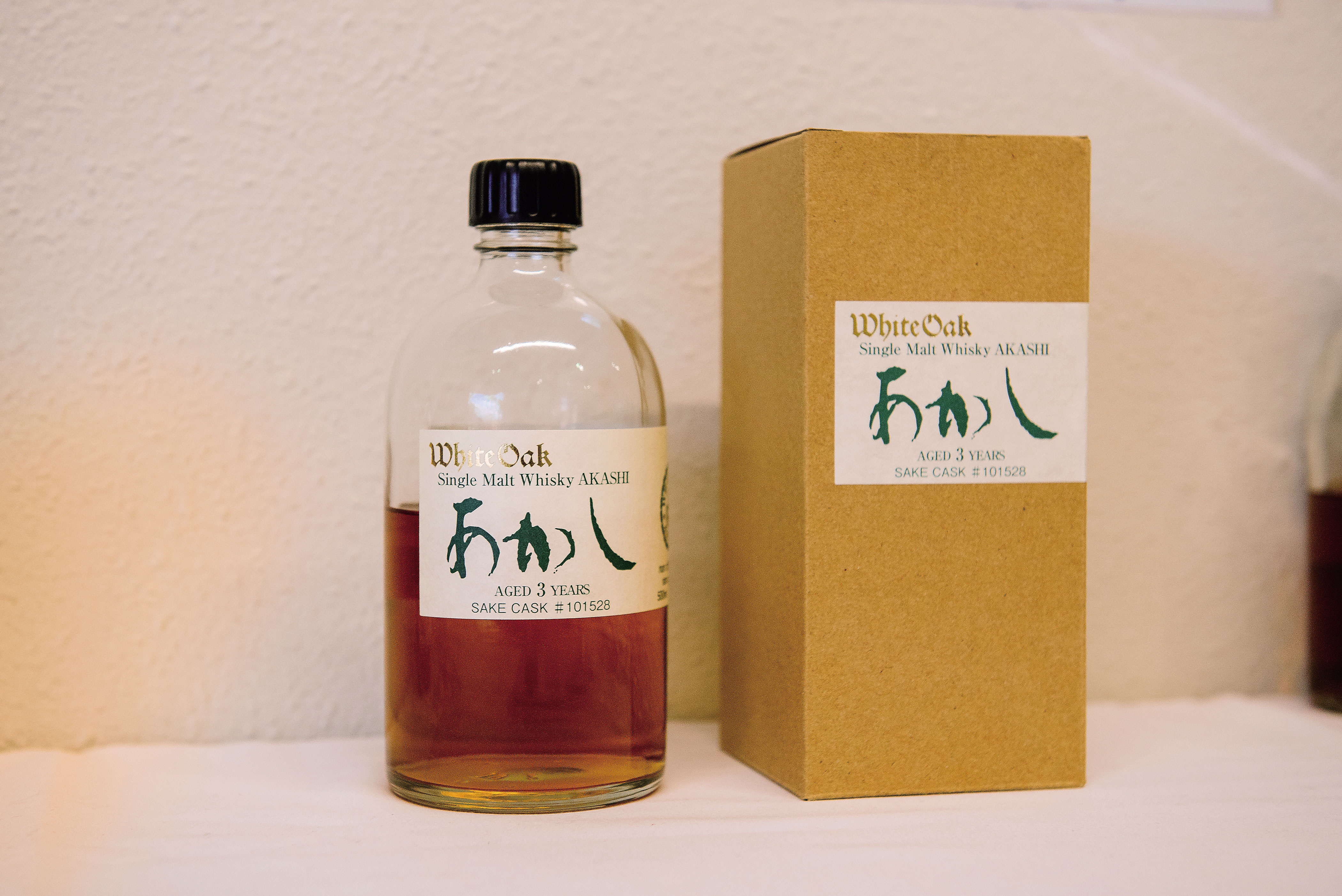 清酒桶陳年3年的「明石Akashi」單一麥芽威士忌酒款。
