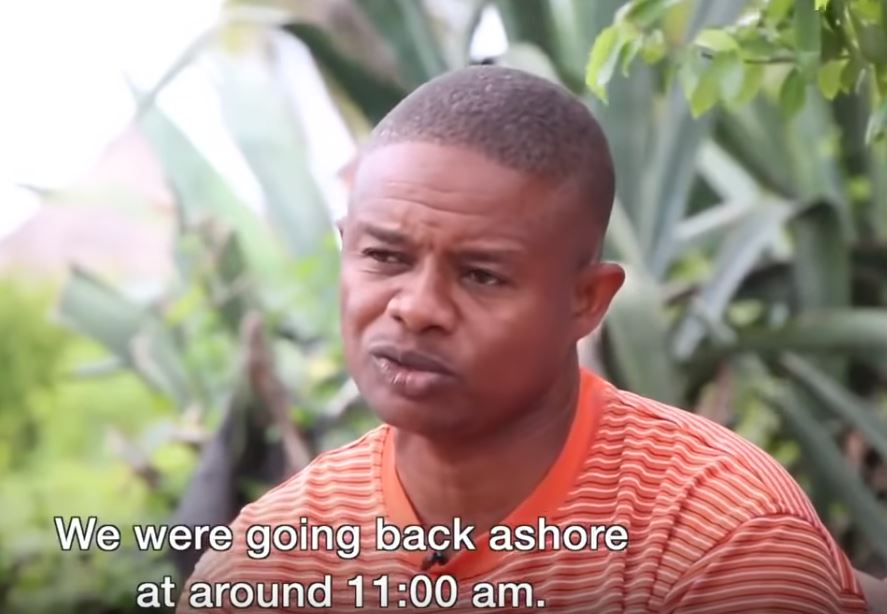漁夫Jaffary Matano回憶起，4名同事落海時因無手機可求救，竟全數喪命海上。（翻攝自BBC youtube影片）