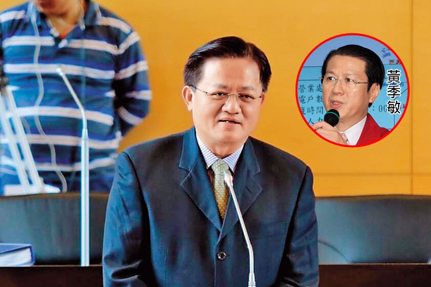 台中市消防局長蕭煥章曾任前消防署長黃季敏（小圖）的秘書、署長室科長，受其提拔。（大：翻攝臉書；小：中央社）