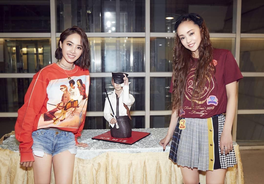 蔡依林與安室奈美惠有多年交情，Jolin還曾製作翻糖蛋糕送給在台北小巨蛋舉辦告別演唱會的安室。（翻攝自蔡依林臉書）