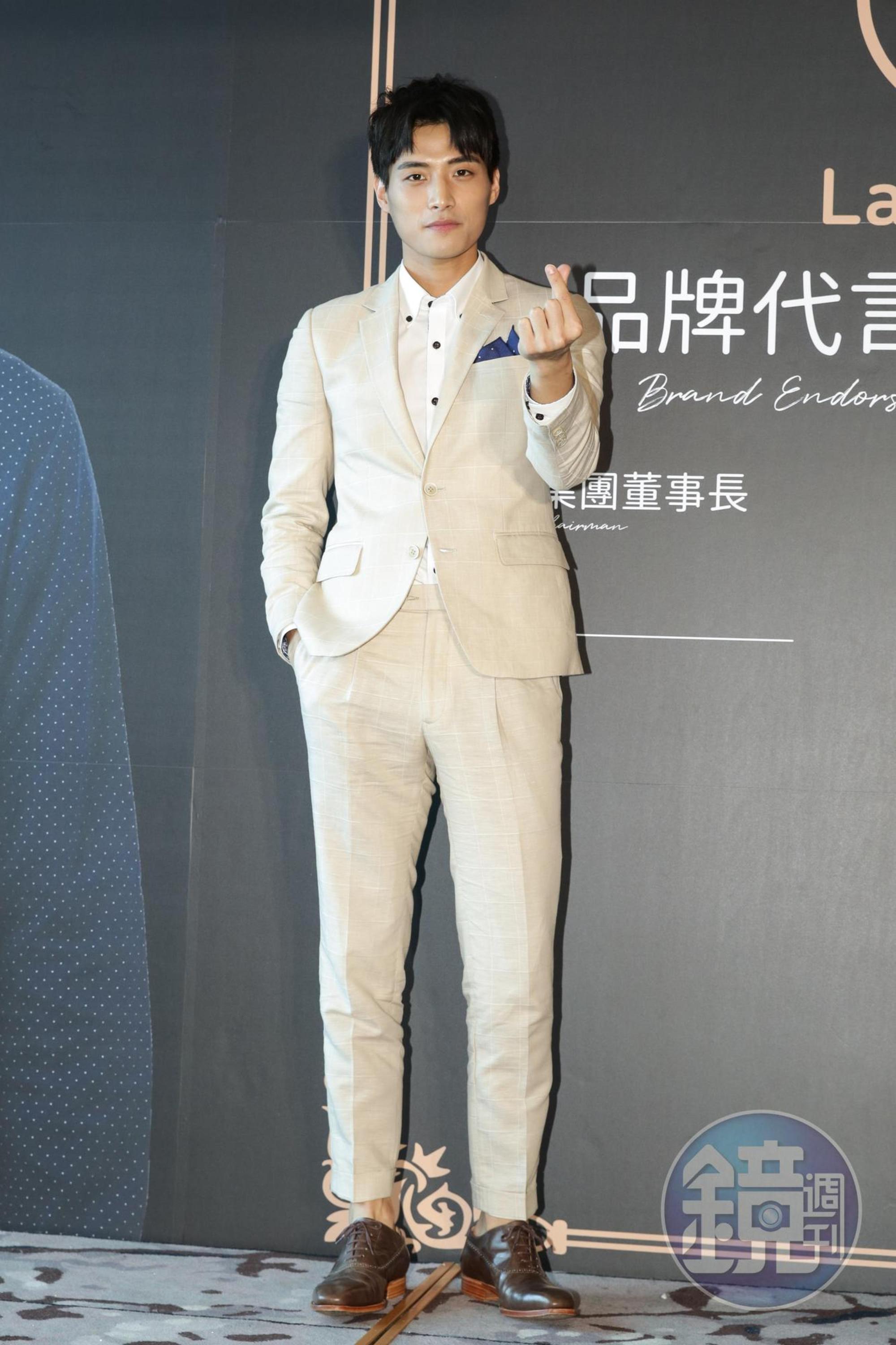陳彥名身材纖瘦,但是吃素讓他不容易長肉。