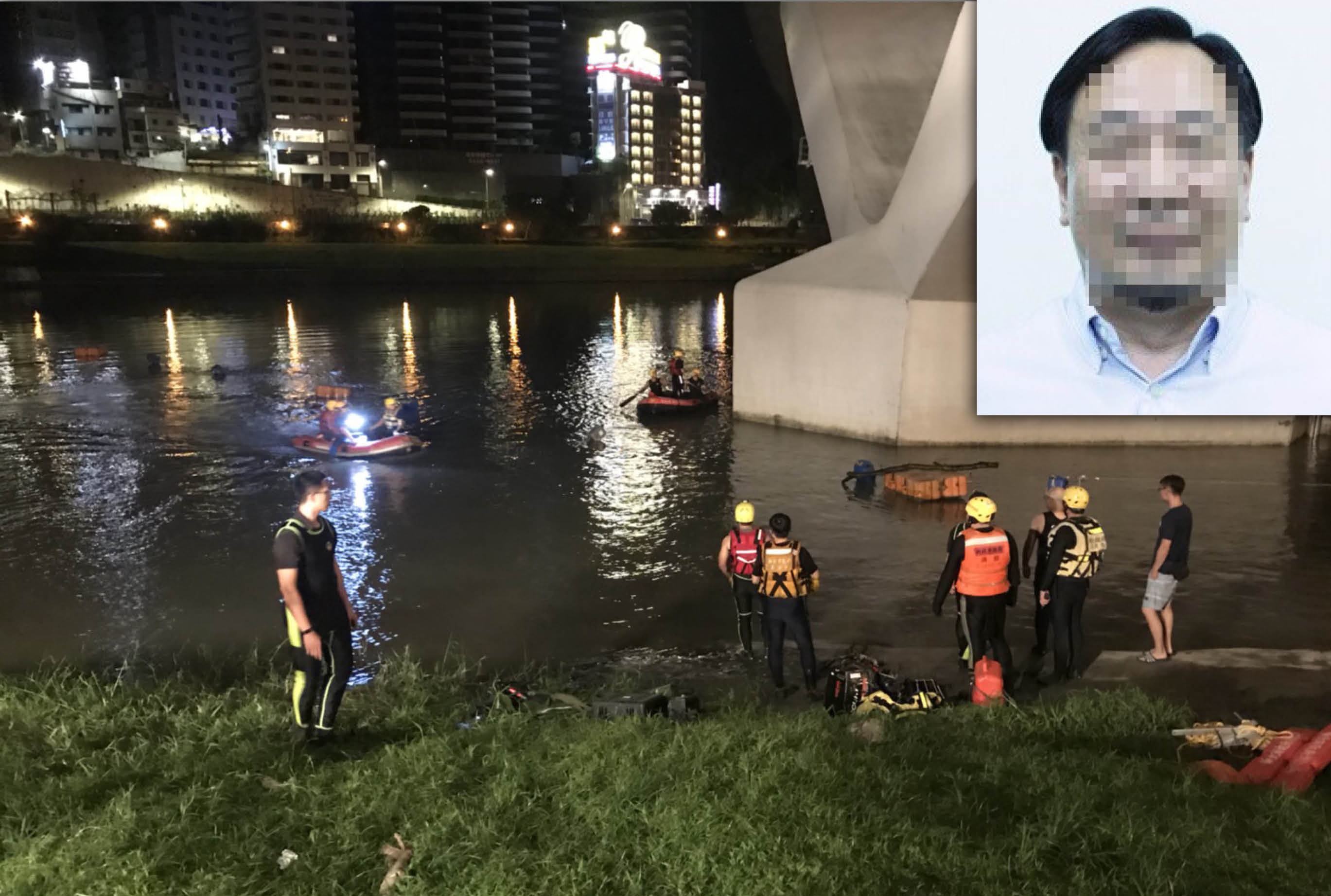 輔大神學院甯永鑫教授（小圖）疑不勝酒力，失足落水命喪碧潭，詳細案情仍待釐清。（翻攝畫面）