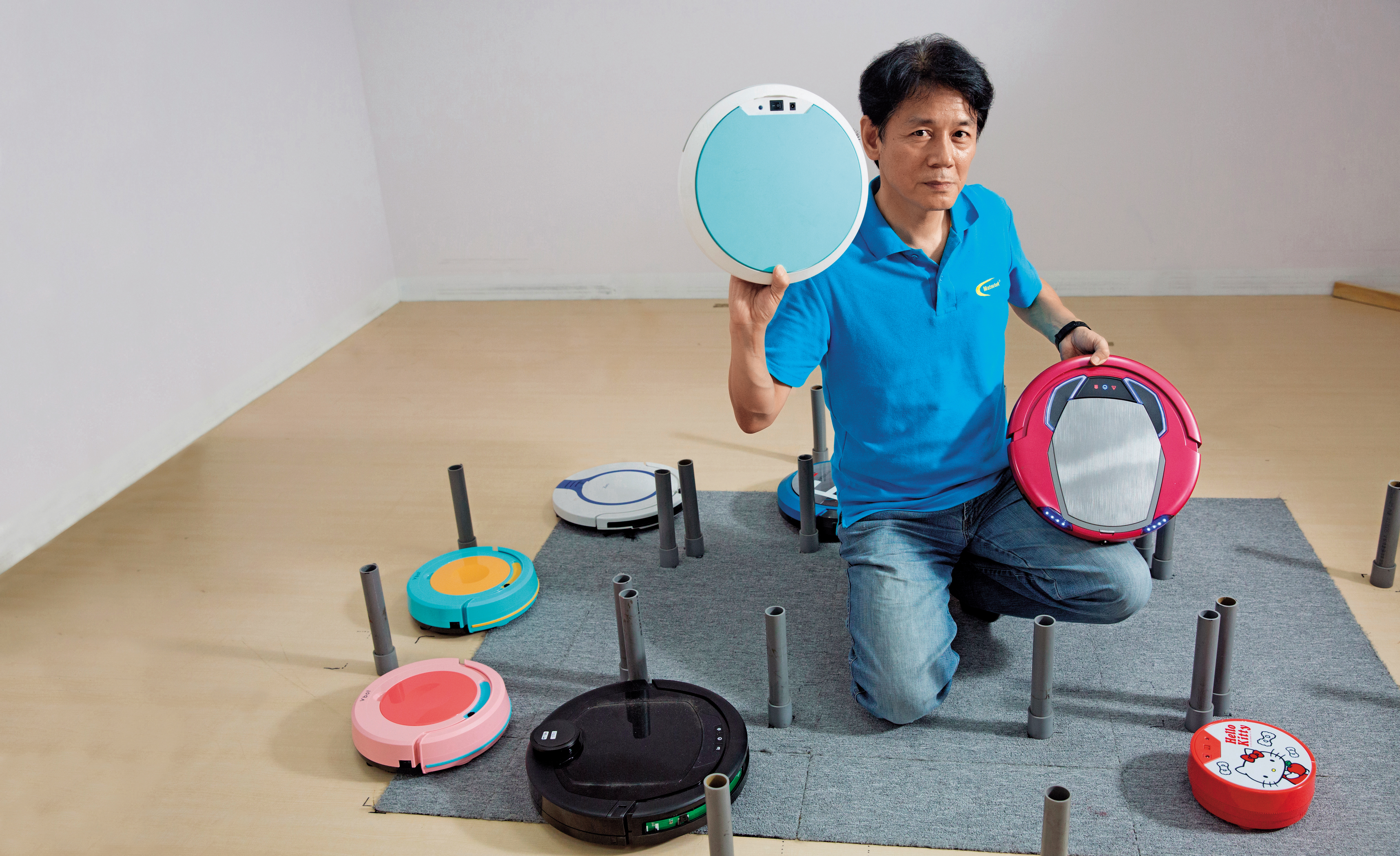 燕成祥創立松騰，從5人小公司起家，如今是全球第2大掃地機品牌。