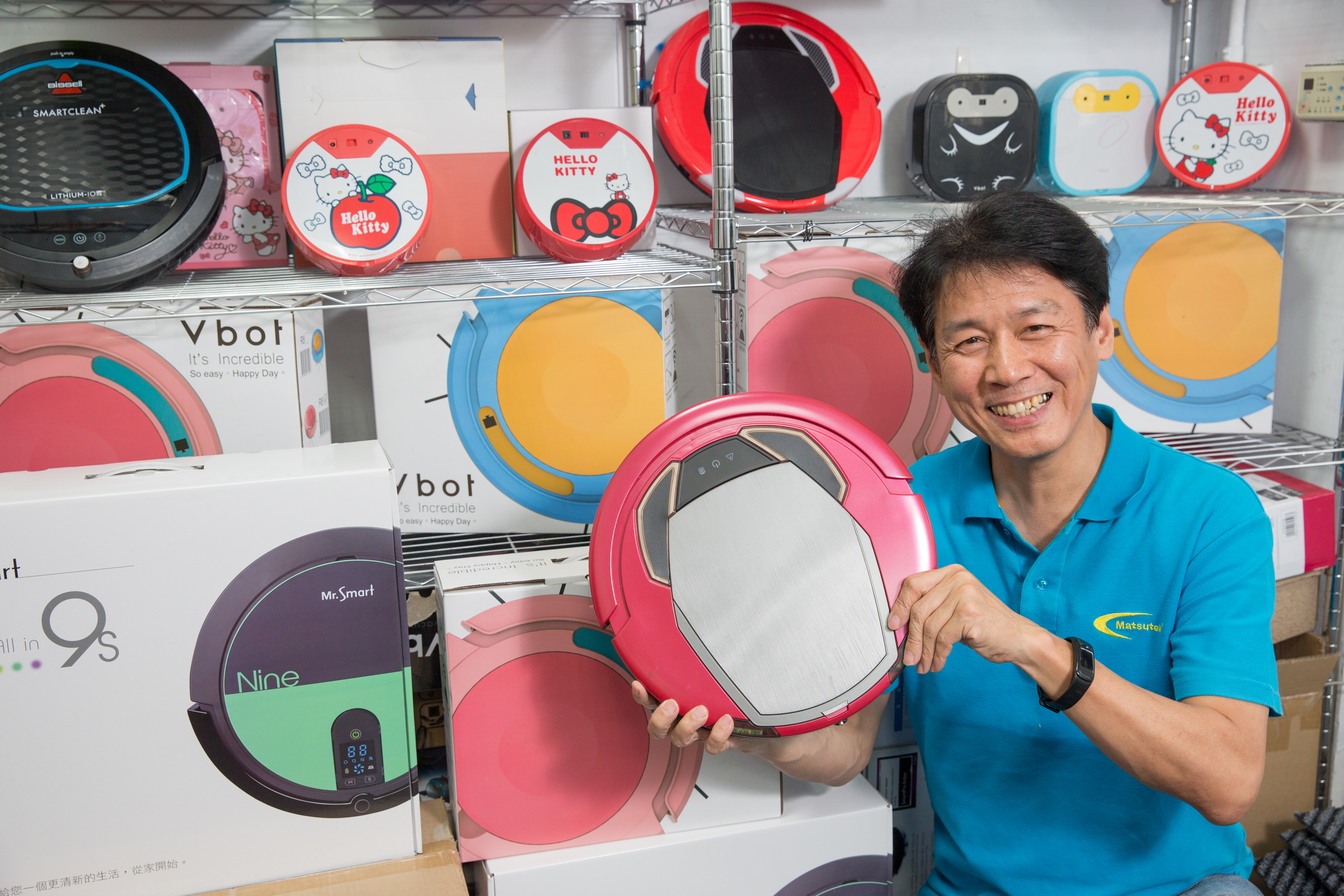 燕成祥創立松騰，從5人小公司起家，如今是全球第二大掃地機品牌。