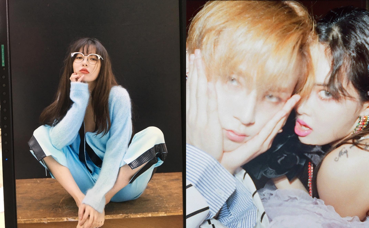 泫雅認愛師弟E'Dawn交往2年，被Cube娛樂宣告退社。（網路圖片）