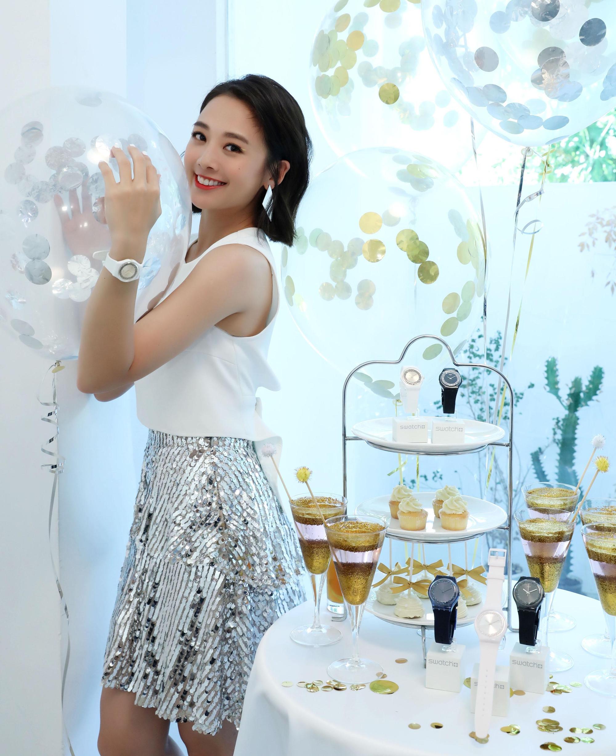鬼鬼（吳映潔）今天出席SWATCH新品活動，笑說知道自己沒啥新聞點，已經看得很開。（法皇創意）