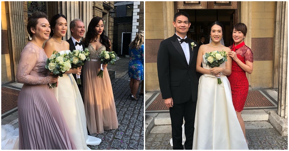 連詠心與英籍藝術家馬塞爾完婚，二哥連勝武與妻子路永佳赴倫敦參加連詠心婚禮。（路永佳IG）