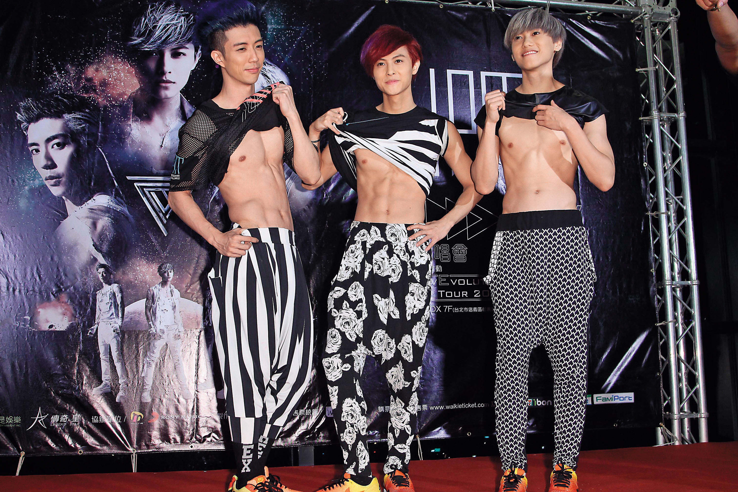 脫離《模范棒棒堂》後，小傑（左起）、王子與毛弟組成團體JPM，該團現已解散。（東方IC）